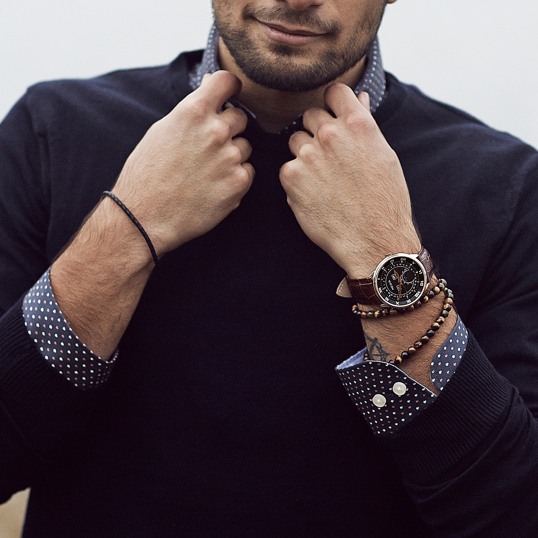 Bracelet de pierres marrons oeil de tigre - 4