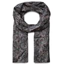 Dunkelblau & dunkelgrüner Schal aus Seide mit PAISLEY-Muster Dunkelblau & dunkelgrüner Schal aus Seide mit PAISLEY-Muster