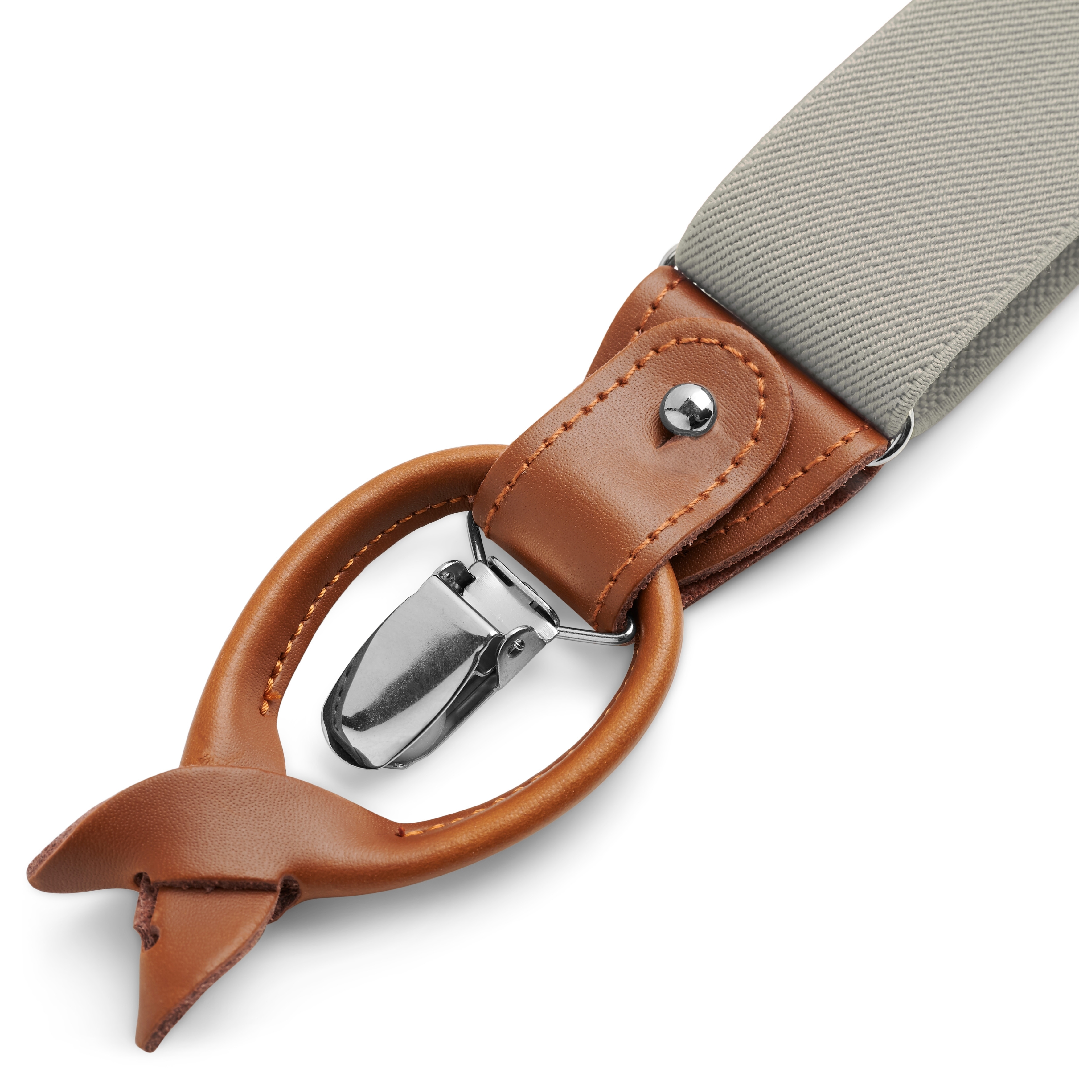 Tirantes convertibles anchos en gris claro con adornos - 6