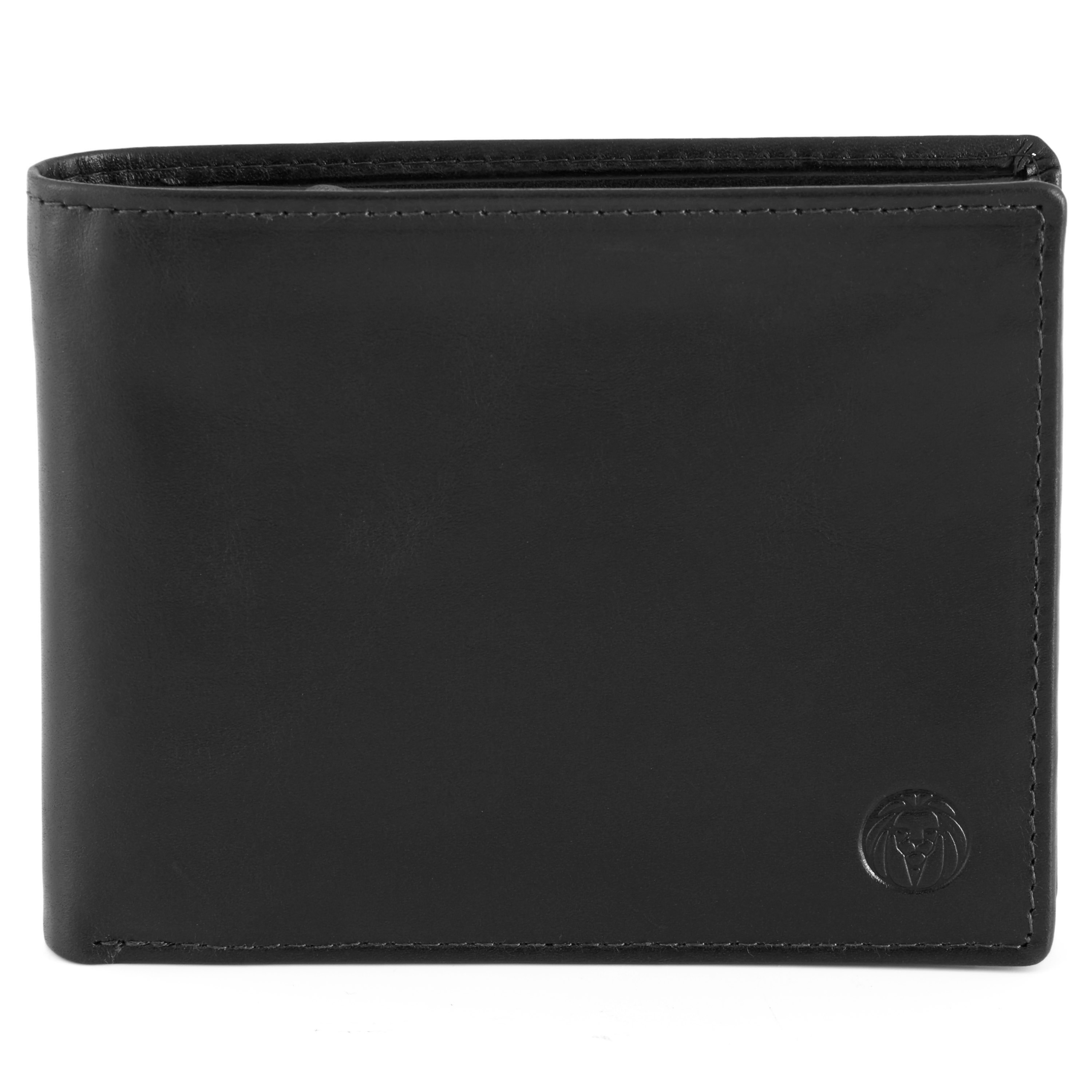 Black Inside Zip Jasper Leather Wallet - 3