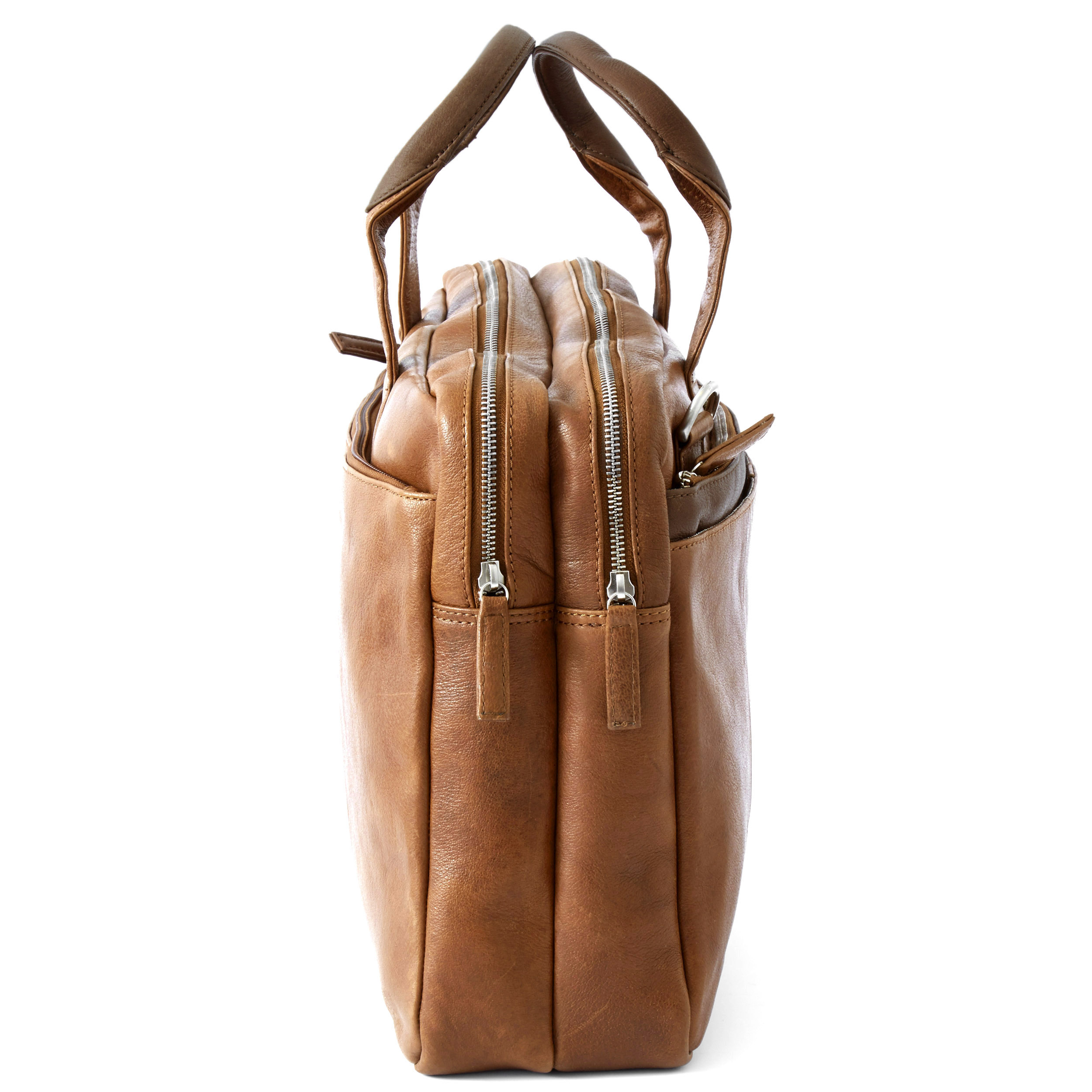 Tan & Brown California Laptop Bag - 3