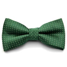 Bright Green & White Dotted Pre-Tied Bow Tie