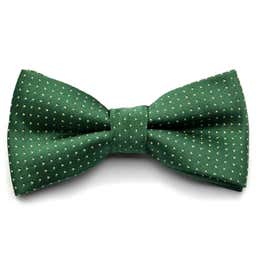 Bright Green & White Dotted Cotton Pre-Tied Bow Tie