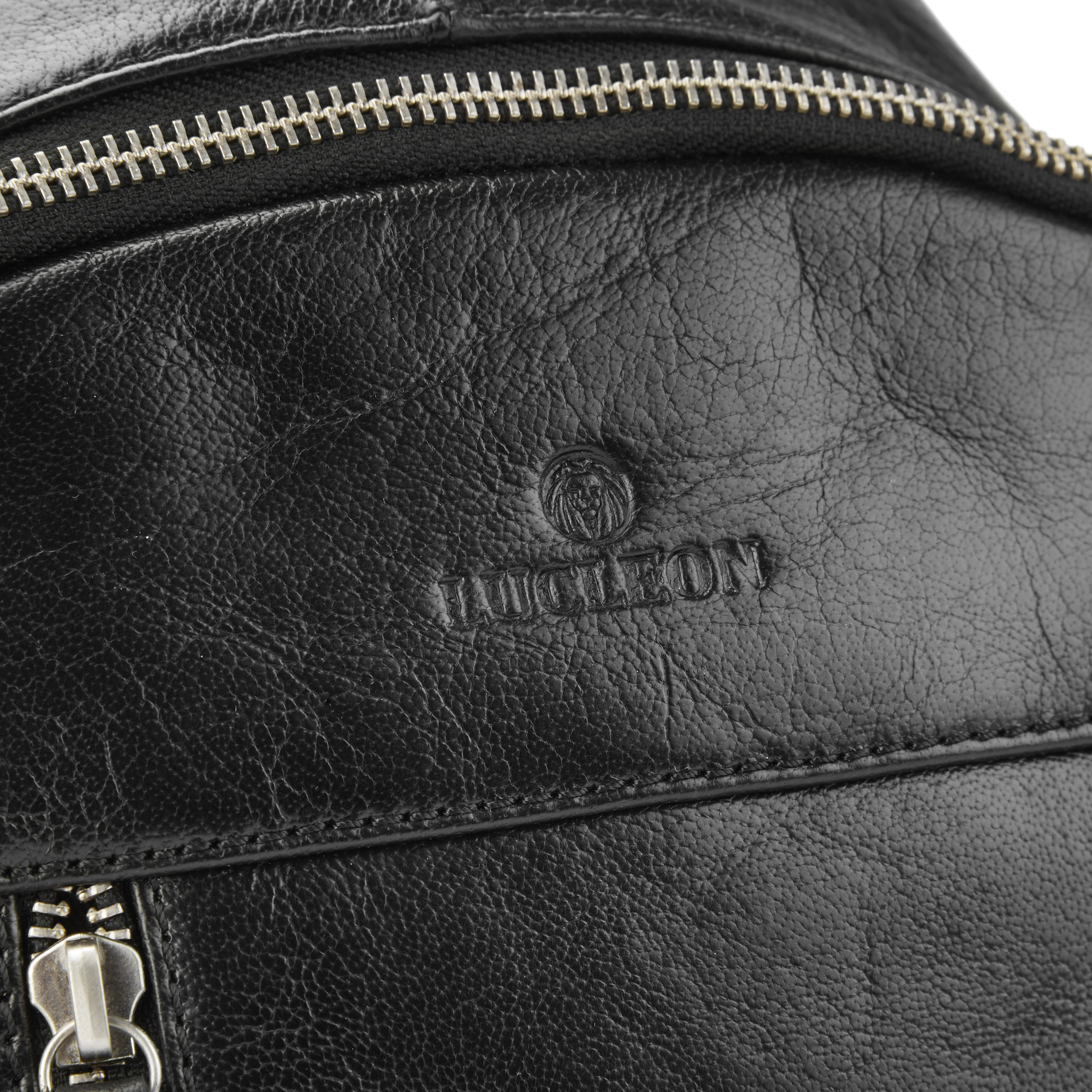 Sac de umăr California Mini din piele neagră - 7