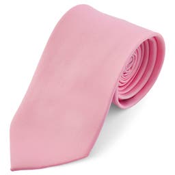 Basic Light Pink Polyester Tie