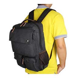 Grey Compact Backpack - 11 - gallery