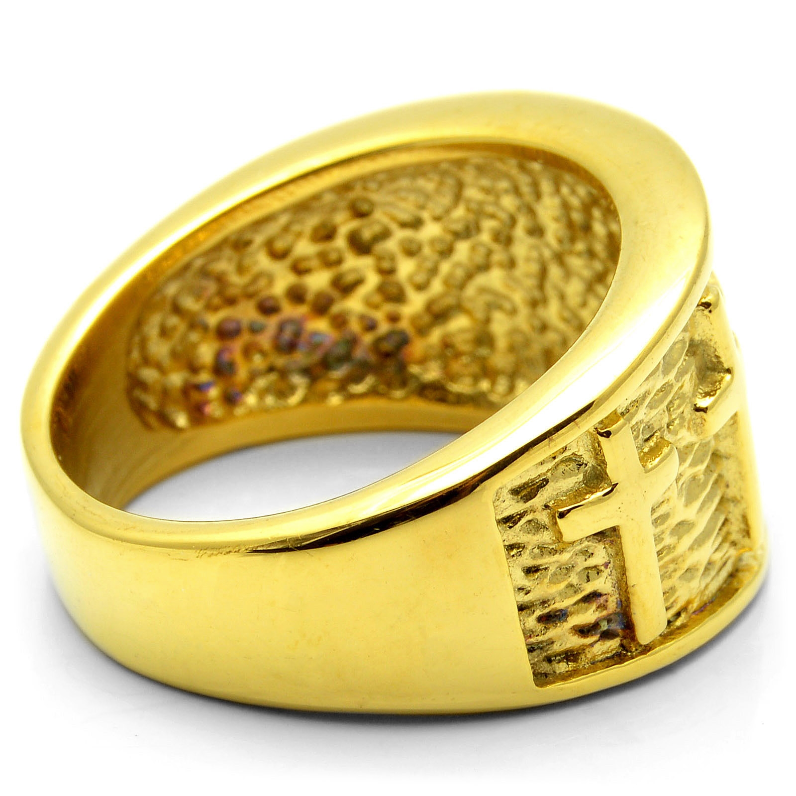 Ατσαλένιο Δαχτυλίδι με Σταυρούς - 3