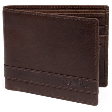 Montreal luxusná hnedá RFID kožená peňaženka