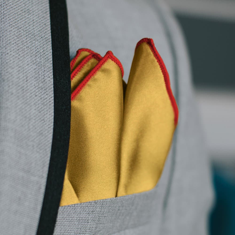 hover: Shiny Gold Basic Pocket Square hover: Shiny Gold Basic Pocket Square