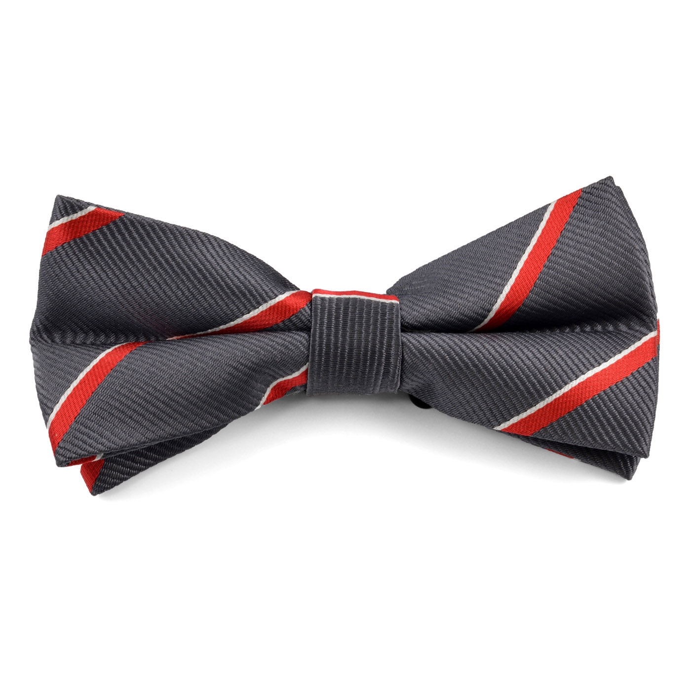 Šedo-červený proužkovaný motýlek - 1