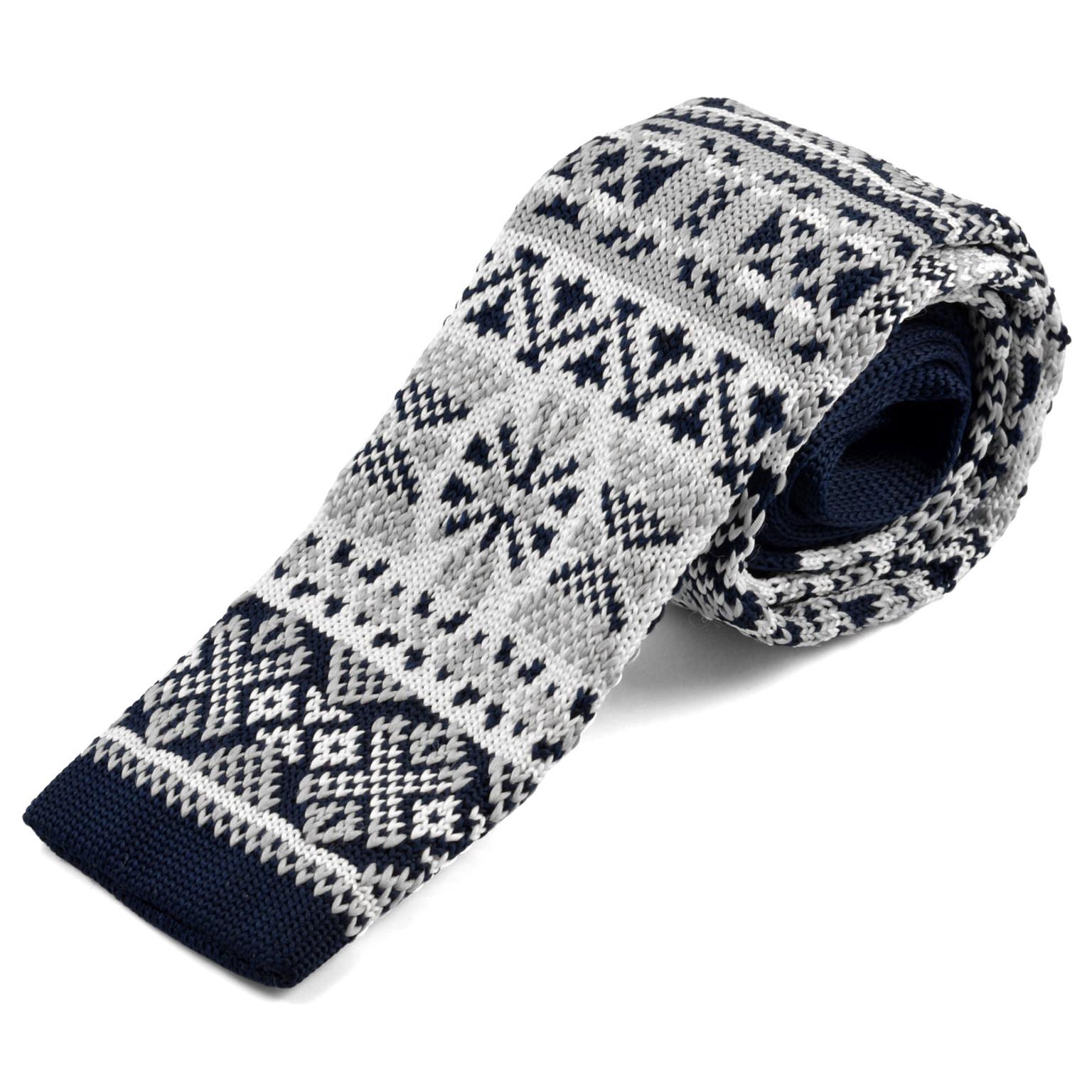 Nordic Patterned Knitted Tie Nordic Patterned Knitted Tie