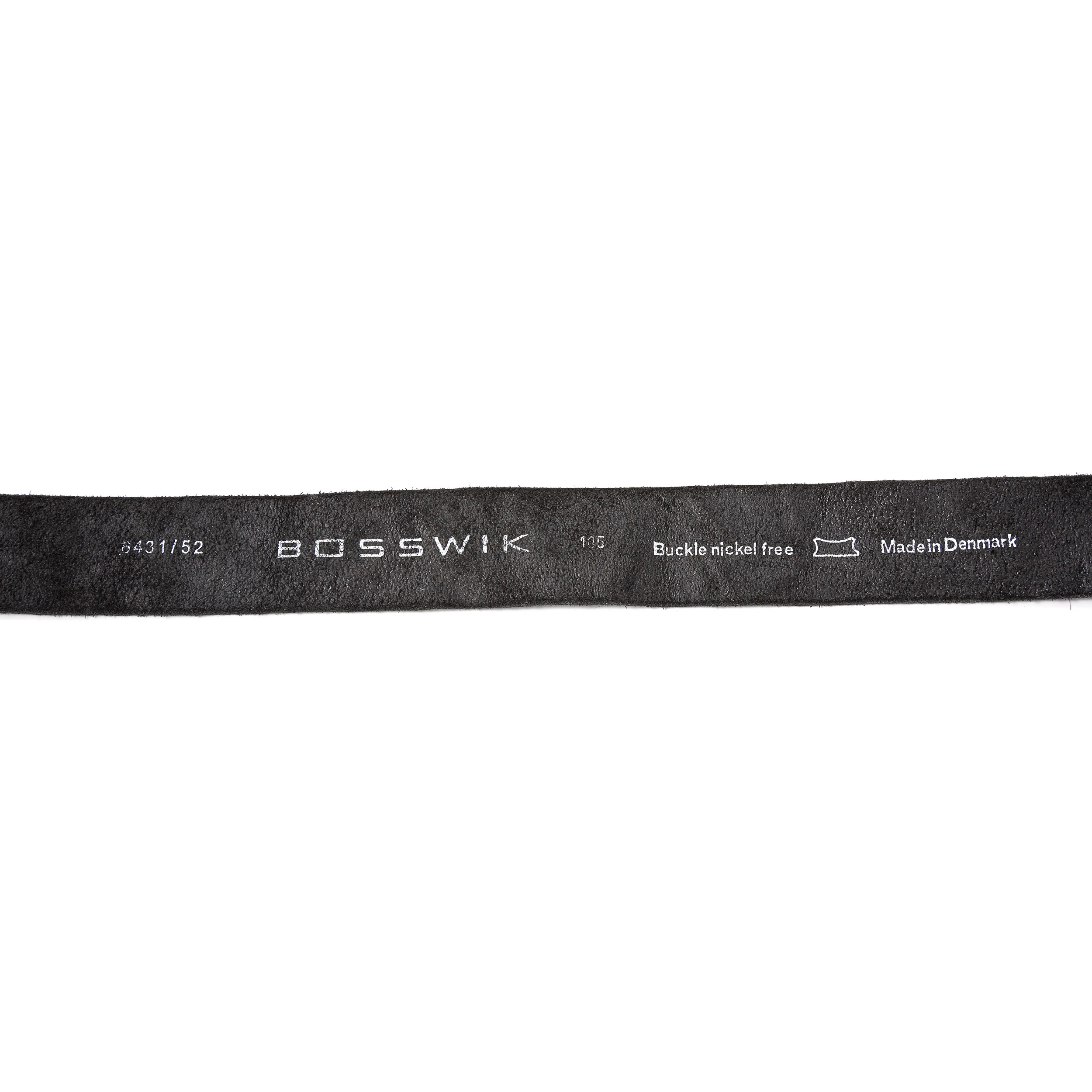 Rough Black Leather Belt - 3