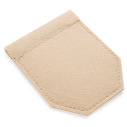 Sandfärgad näsdukshållare i filt