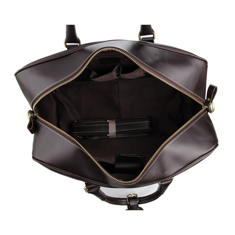 Marion temno rjava usnjena vikend torba - 2