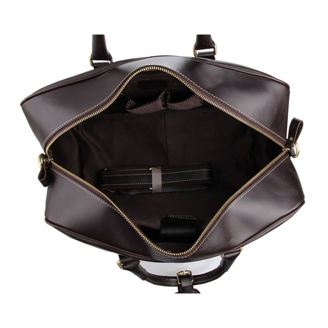 Cassa Sub Borsa Vintage Serapian Pelle Scura Bambu00f9 Milano Anni