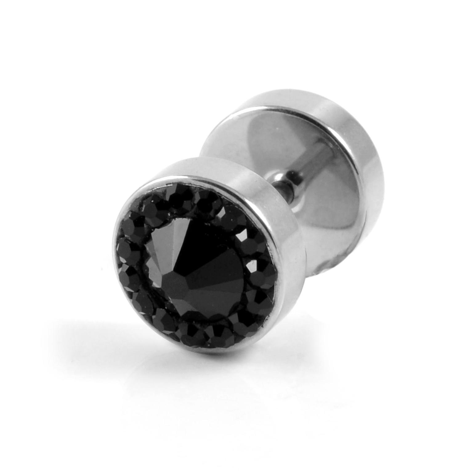 Schwarzer Zirkonia Ohrstecker 8mm Schwarzer Zirkonia Ohrstecker 8mm