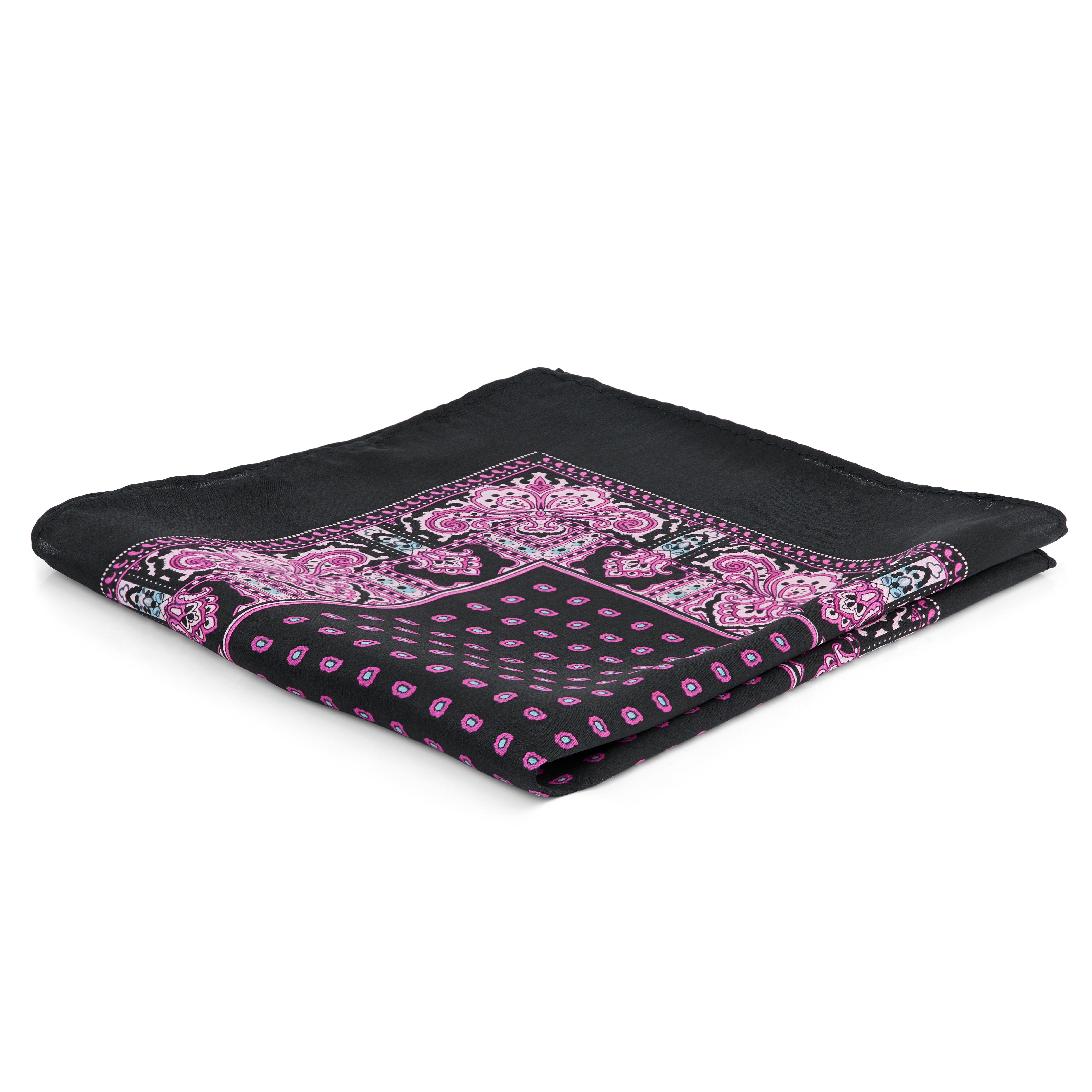 Rosa & Svart Inramad Bröstnäsduk - 1