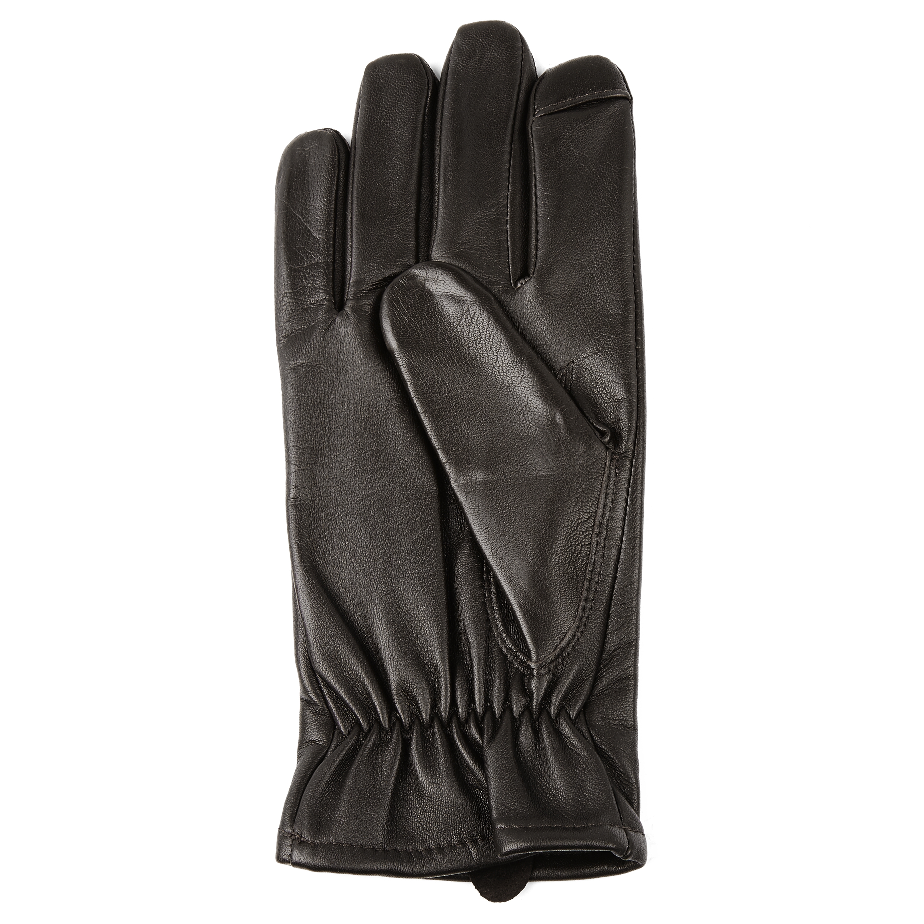 & Hide | Touchscreen | Brown stock! Compatible Dark In leather Sheep Gloves Salt Cuffed