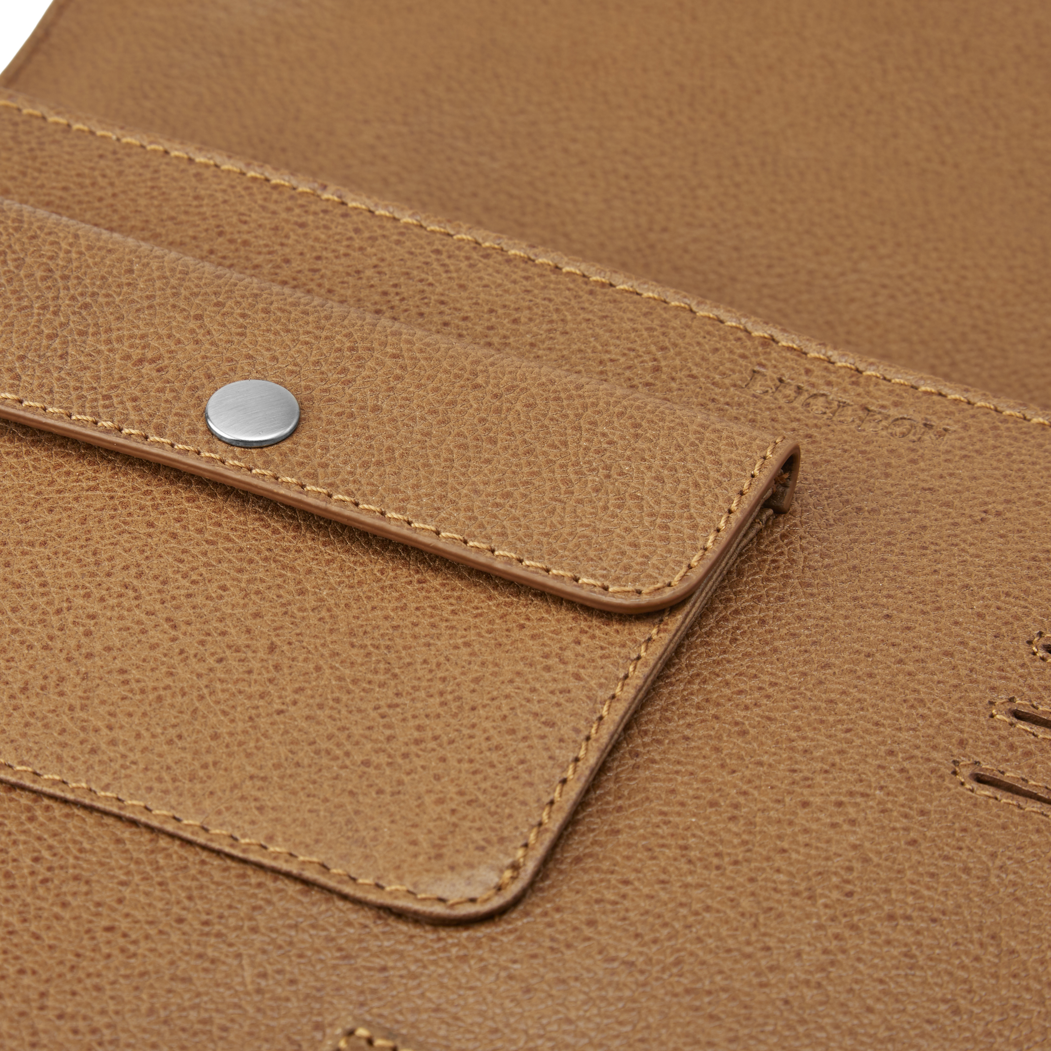 13" Tan Leather Laptop Case - 7