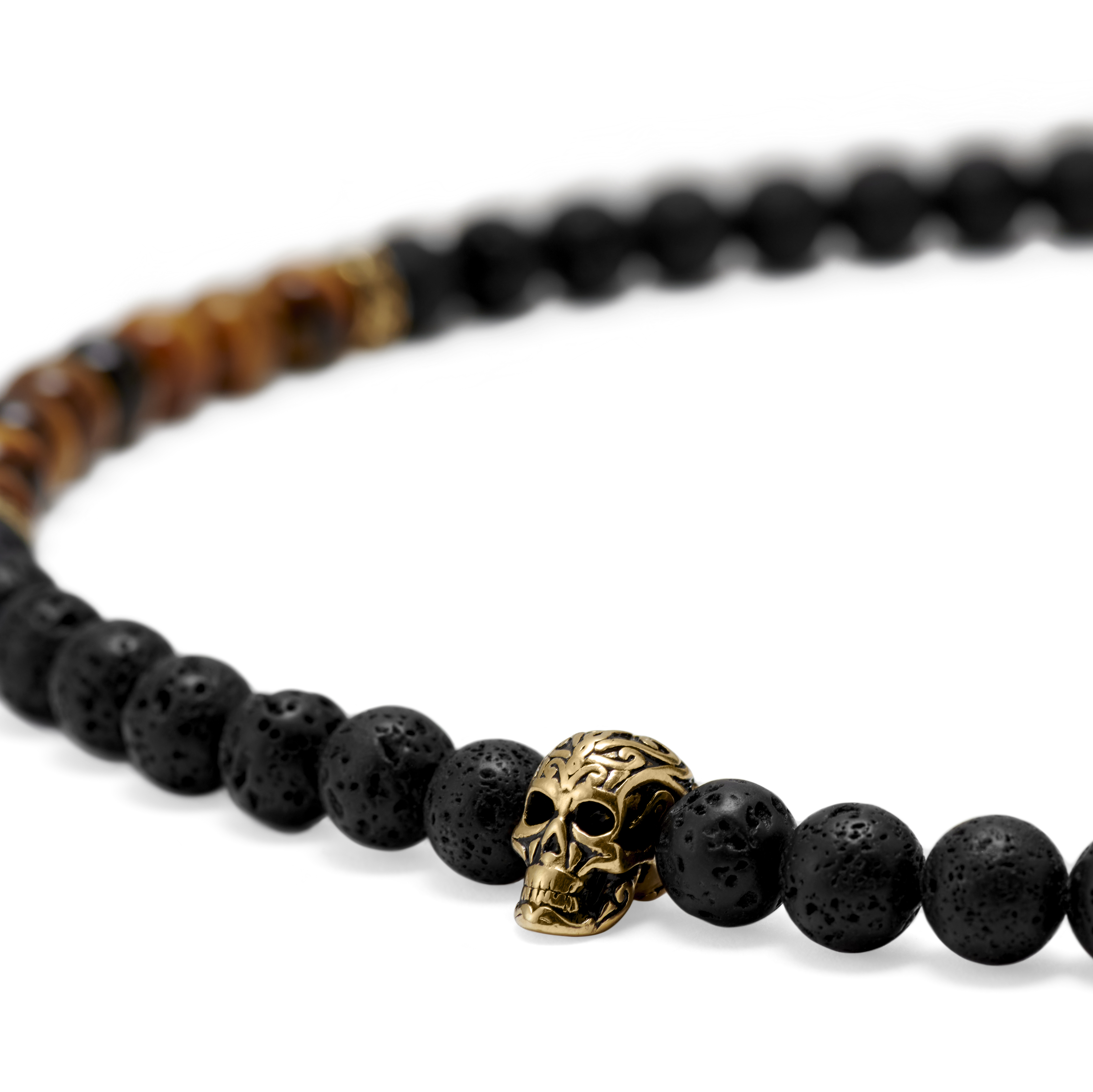 Rico Lava Rock & Tiger’s Eye Necklace Set - 4