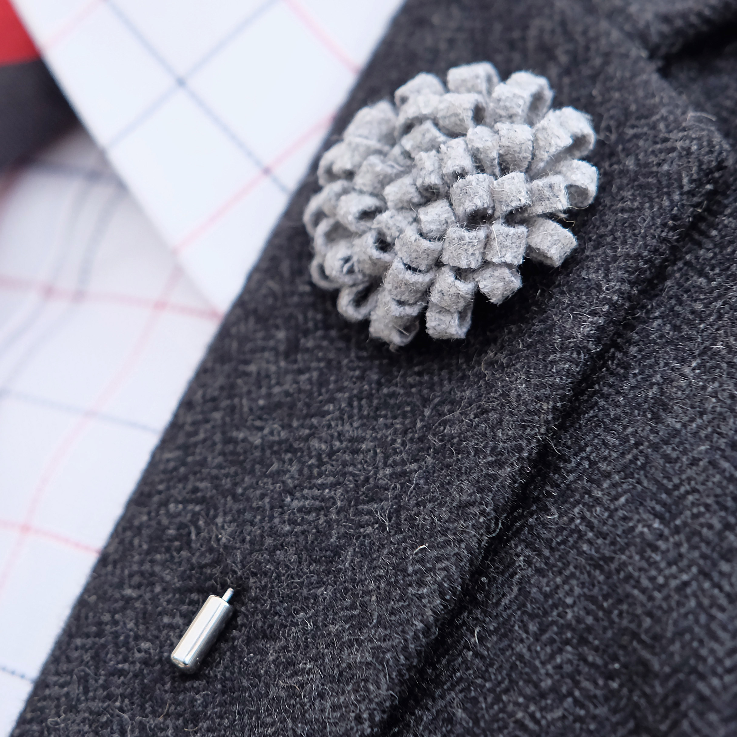 Creative Grey Lapel Flower - 3