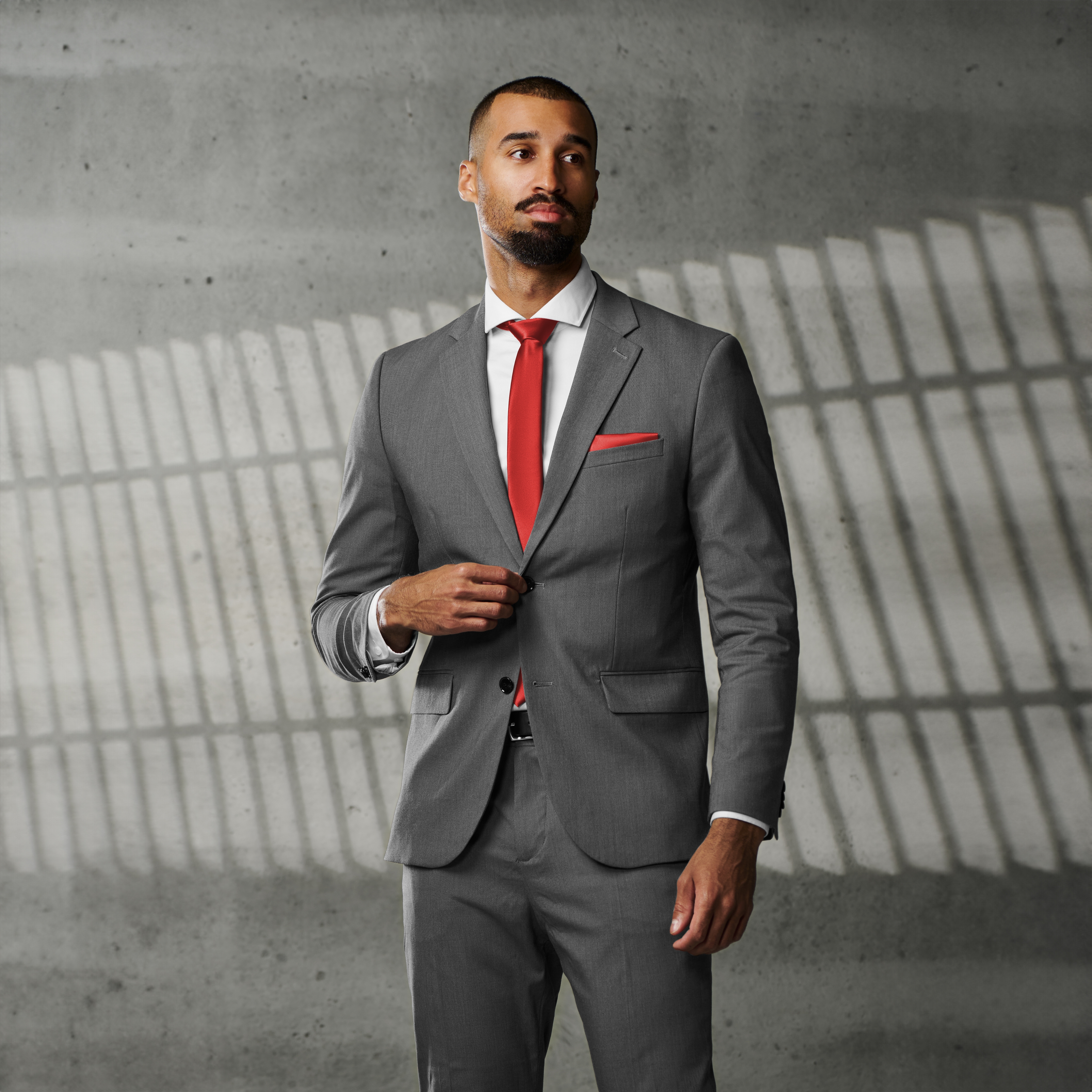 Glänzende Rote Basic Krawatte 6 cm - 2