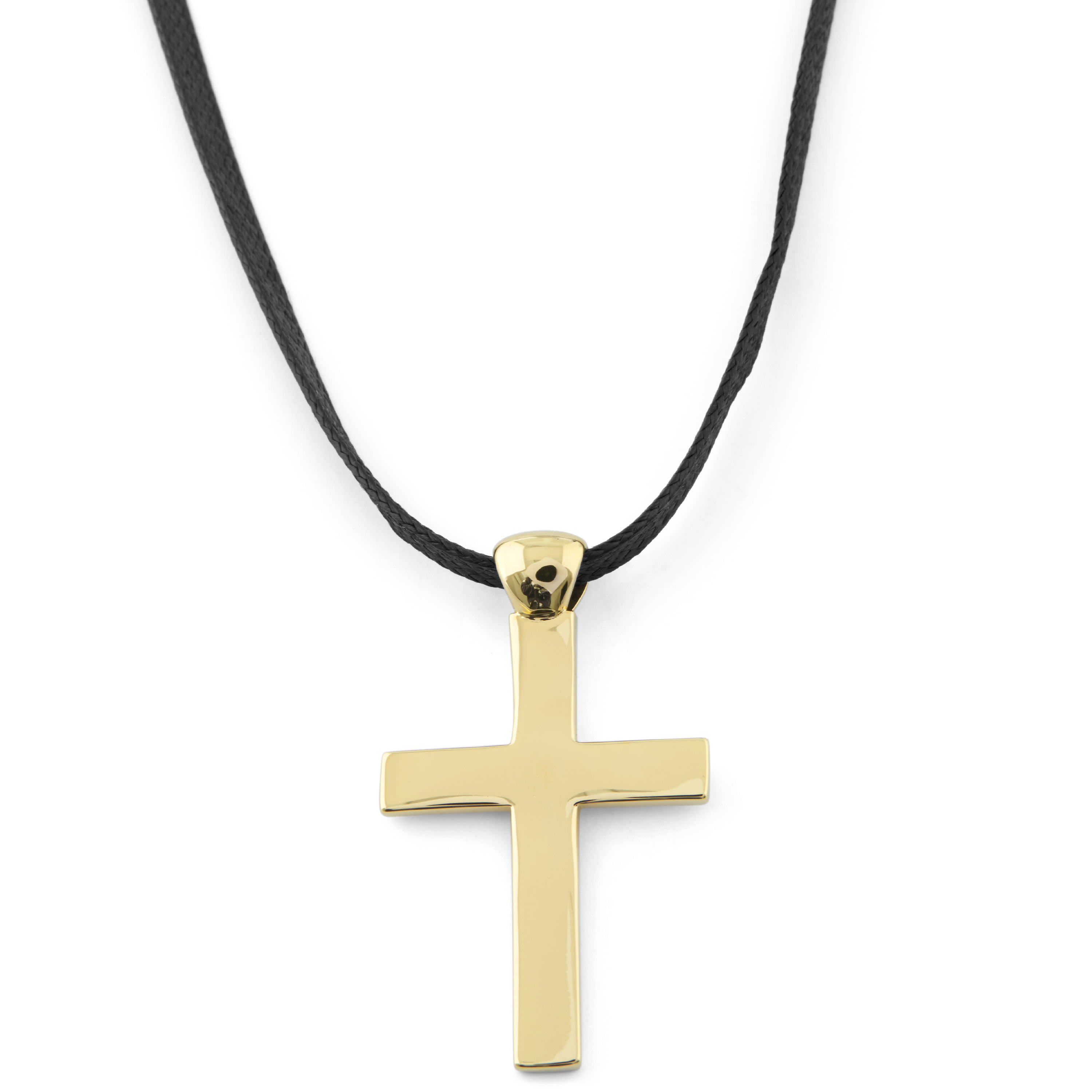 Smalt Korshalsband i 925 Sterlingsilver och Guld - 1