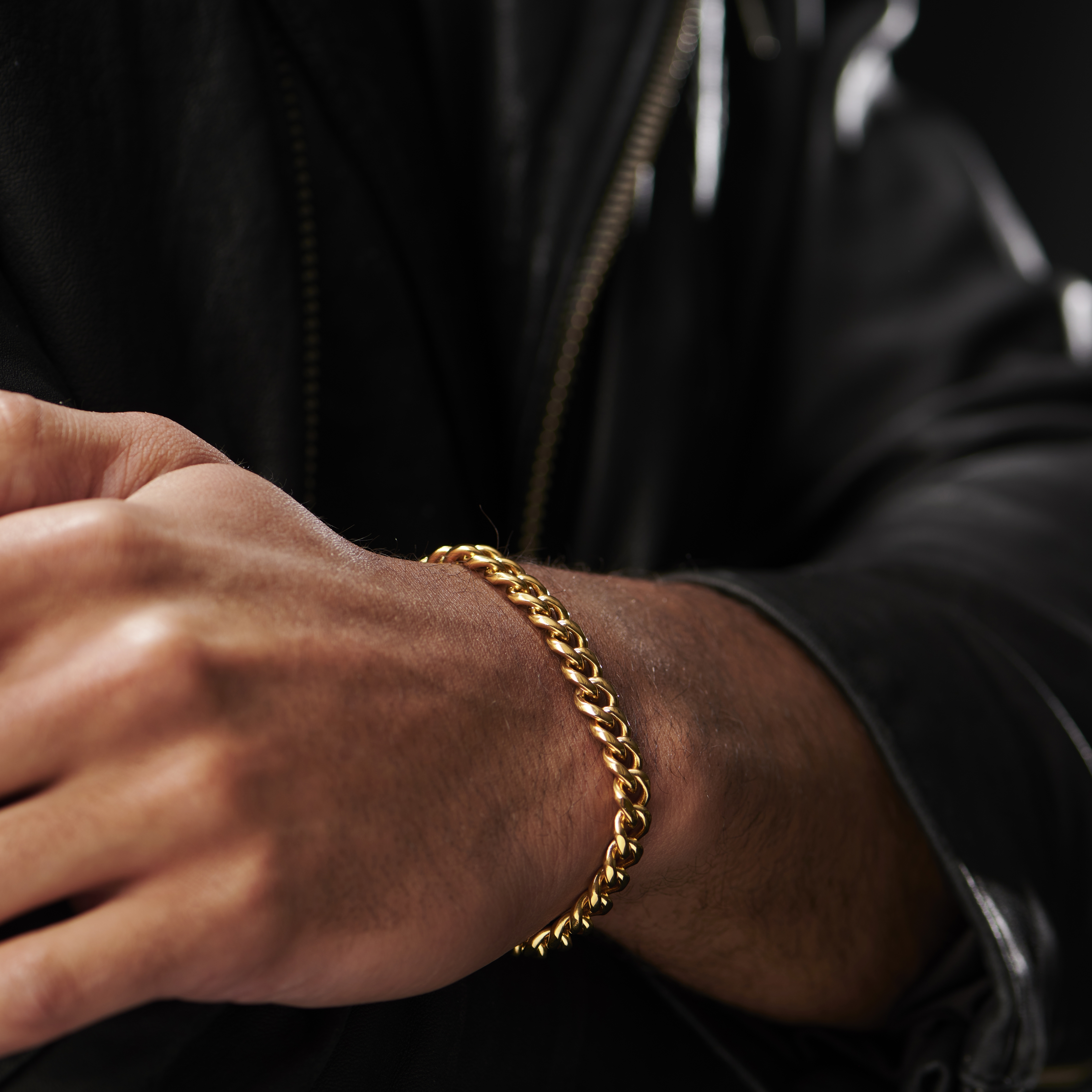 8mm Gold-Tone Chain Bracelet - 5