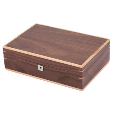 Orzechowe drewniane pudełko na zegarki - 10 zegarków