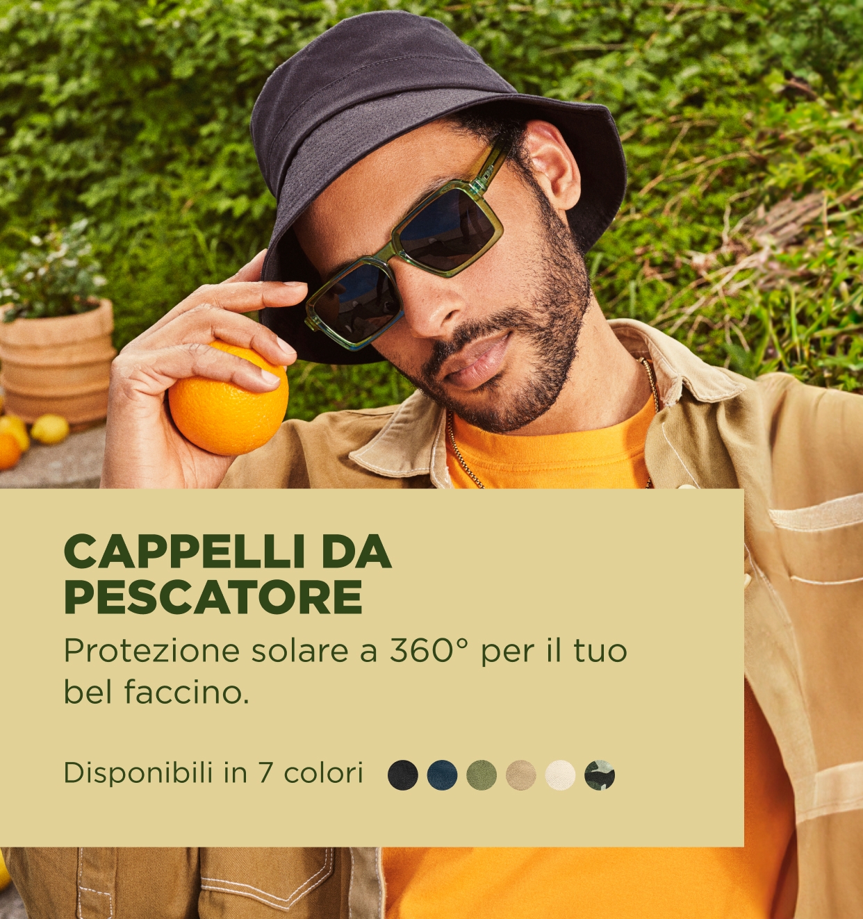 Lacuna, Cappello da pescatore mimetico in cotone, Disponibile!