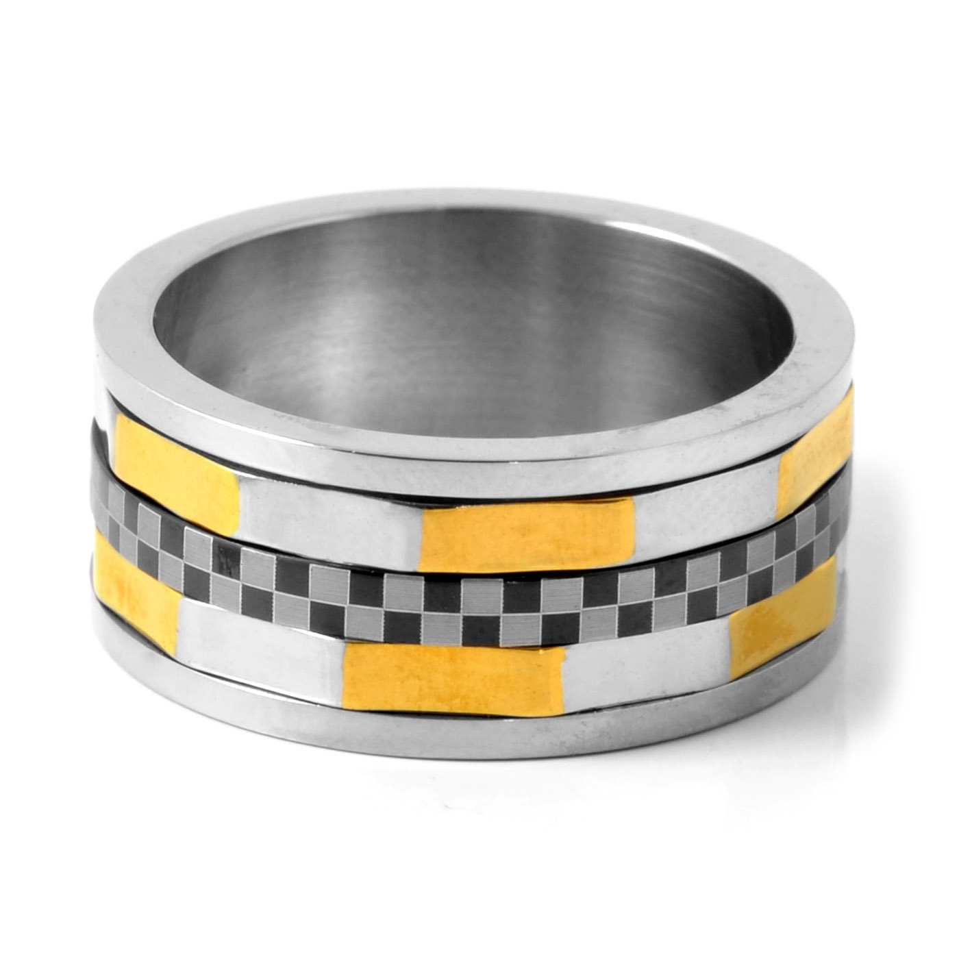 Anello in acciaio con design Indianapolis - 2