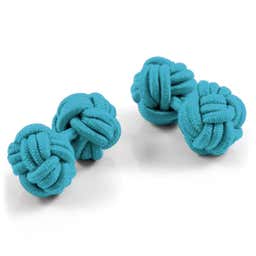 Turquoise Blue Knot Cufflinks