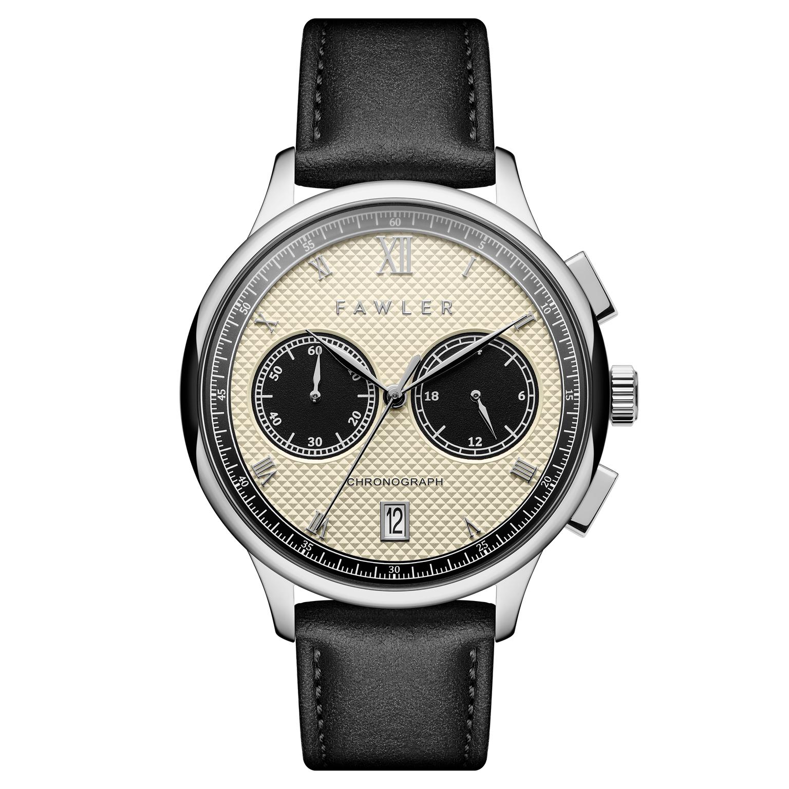 Cicero | Weiße Vintage-Chronografenuhr Cicero | Weiße Vintage-Chronografenuhr