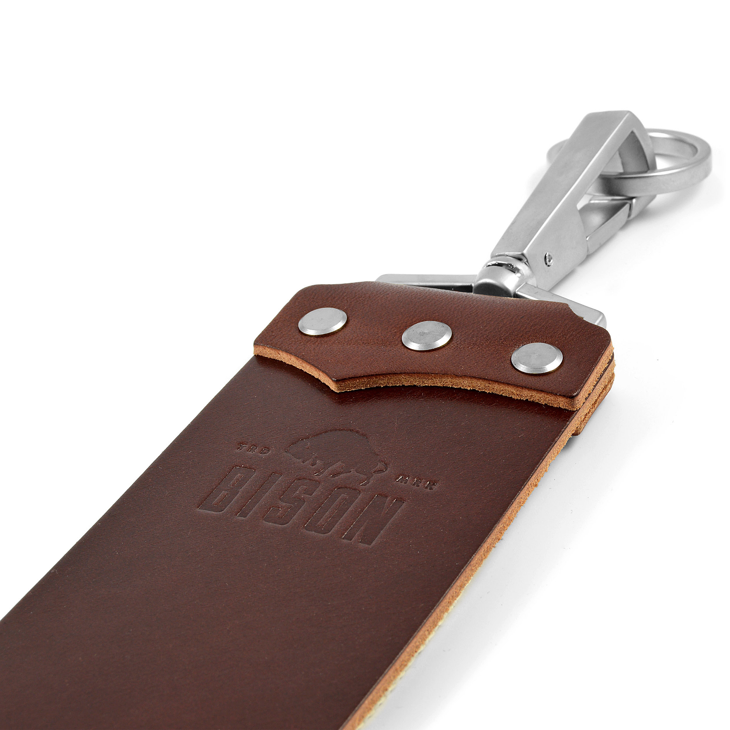 Burgundfarbener Streichriemen aus Leder - 3