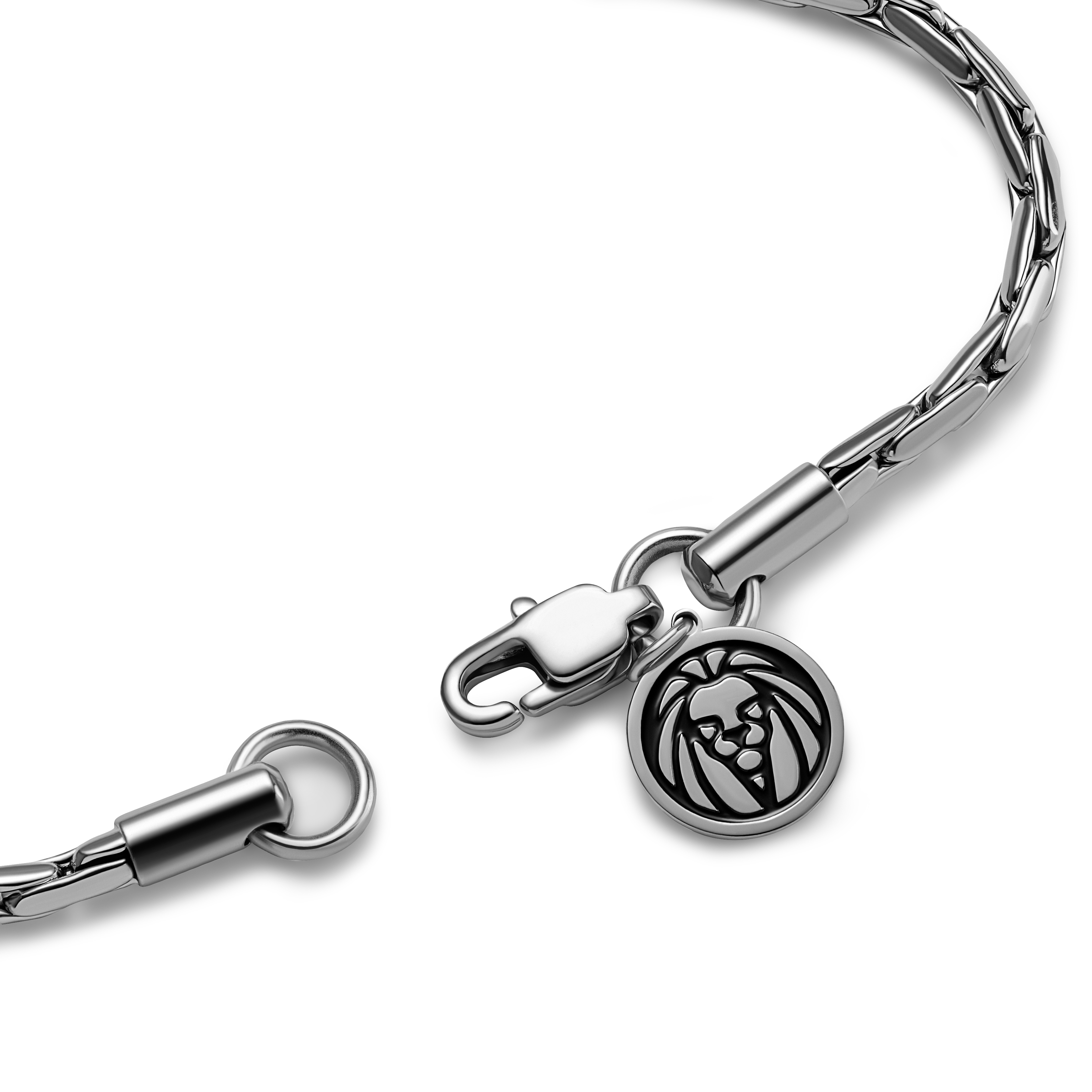 Essentials | Сребриста гривна от верижка с правоъгълни звена тип кутийка 3 мм - 5