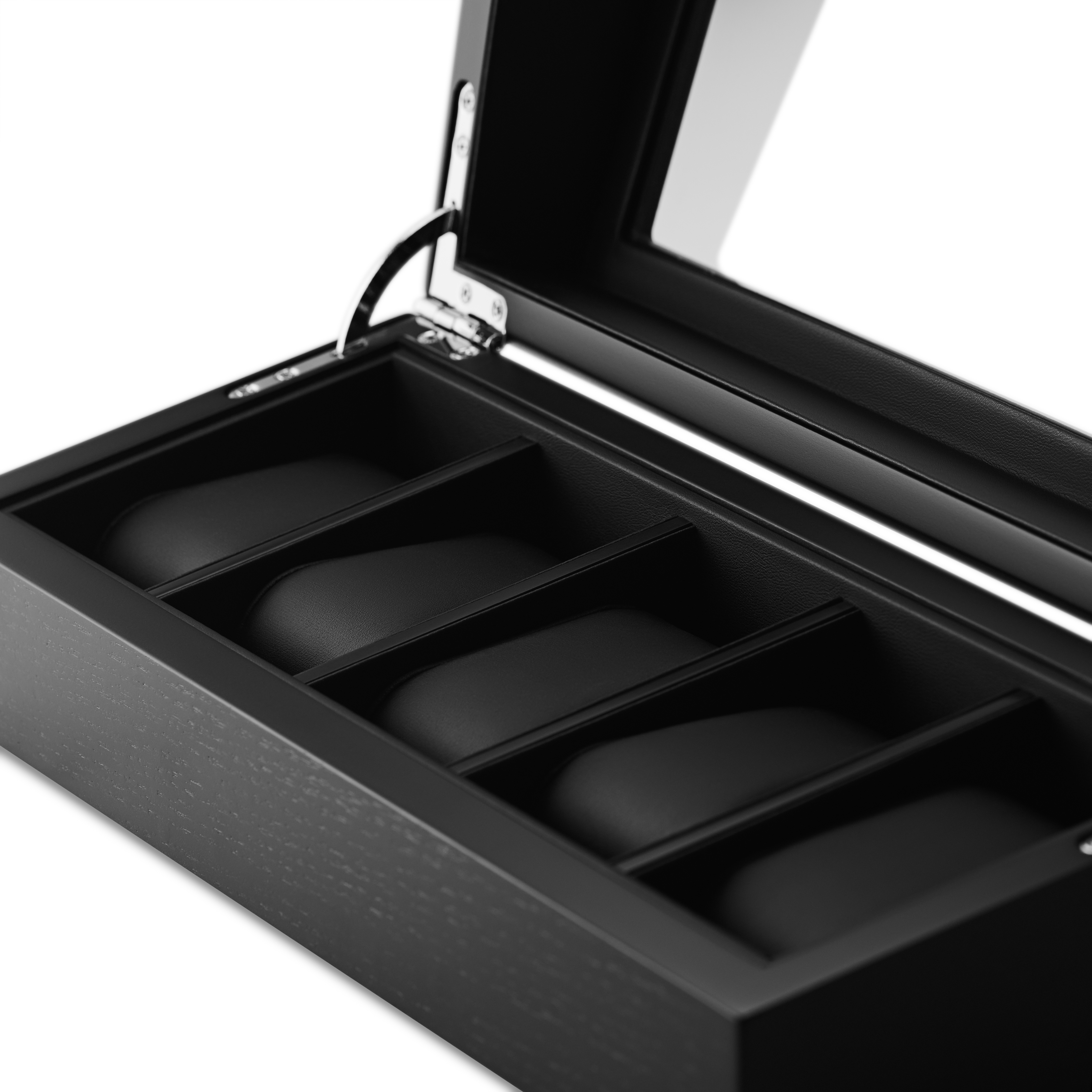 Кутия с черен фурнир за 5 часовника - 4