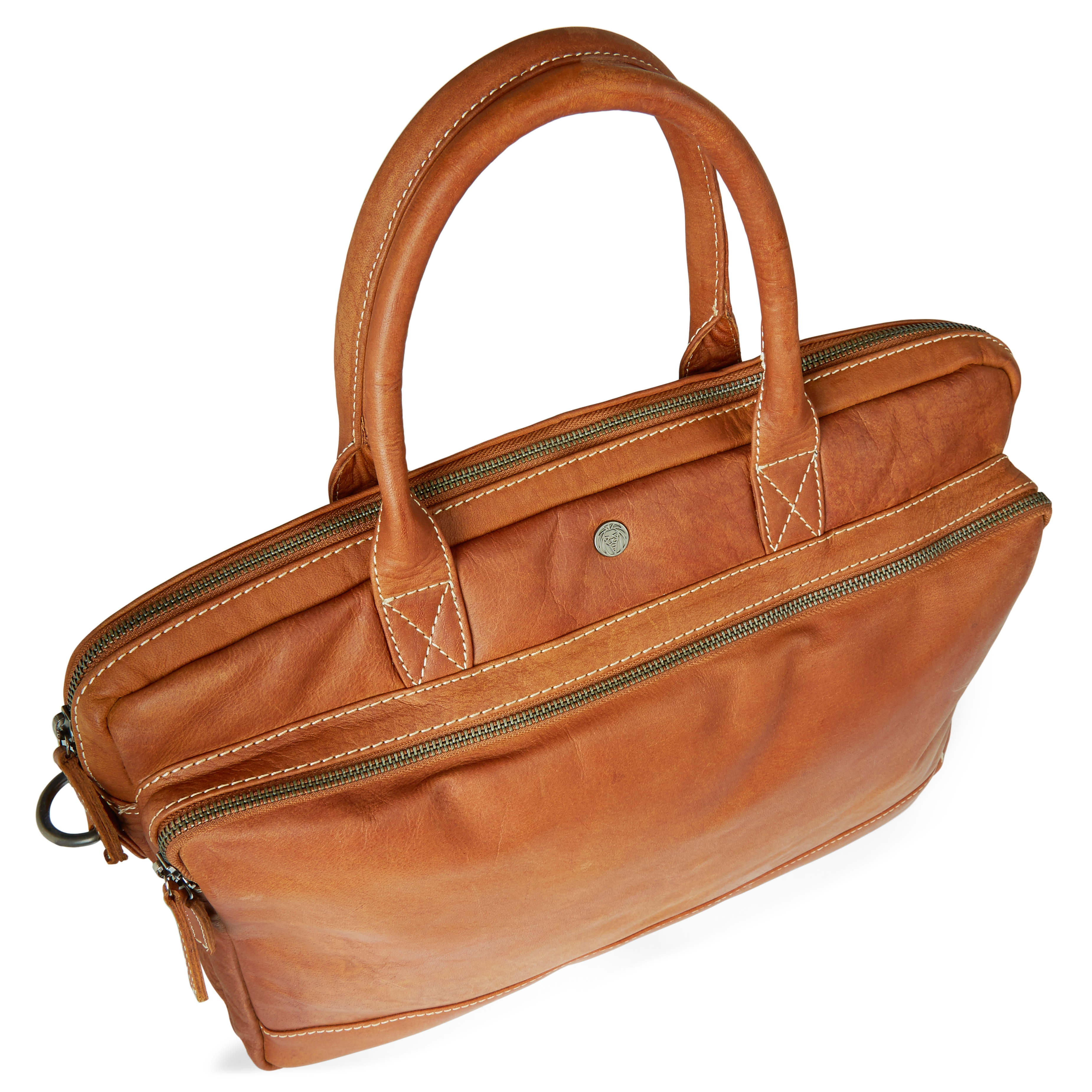 Oxford Computertaske i Tan Læder - 5