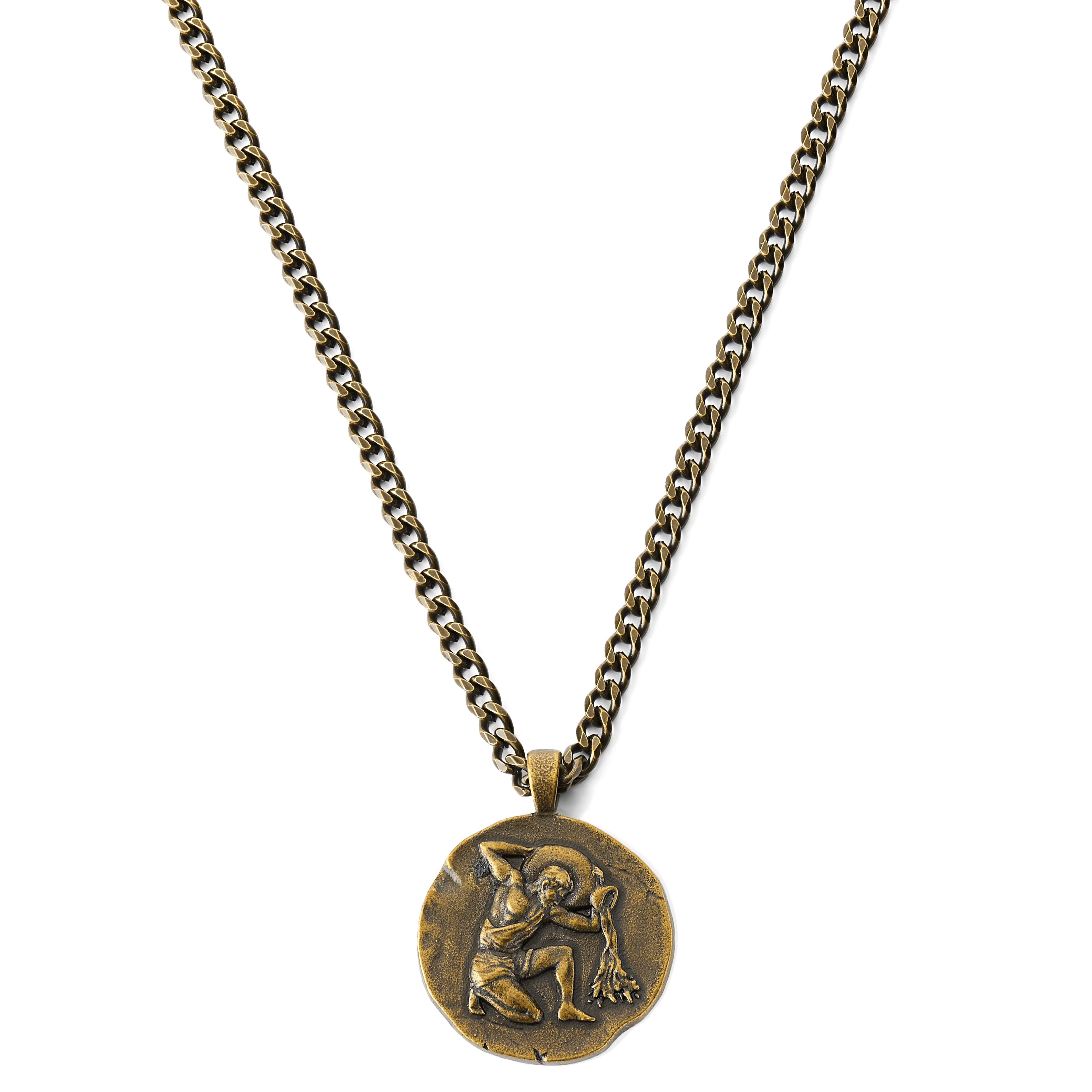 Astro | Goldfarbene Halskette für das Tierkreiszeichen Wassermann