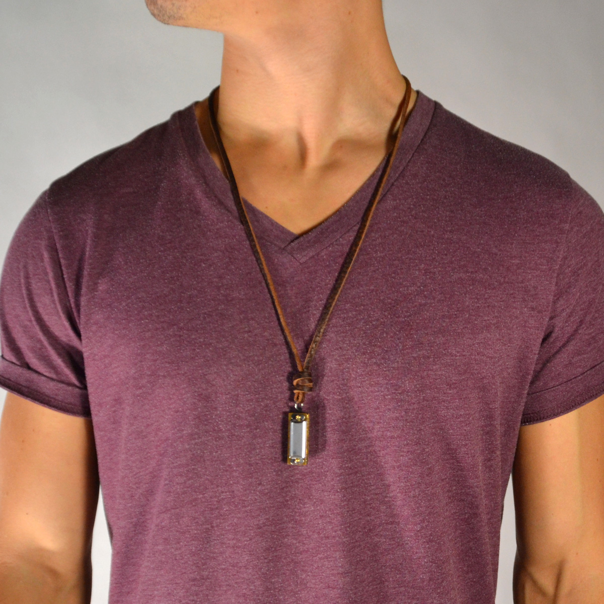 Harmonika Læderhalskæde - 4