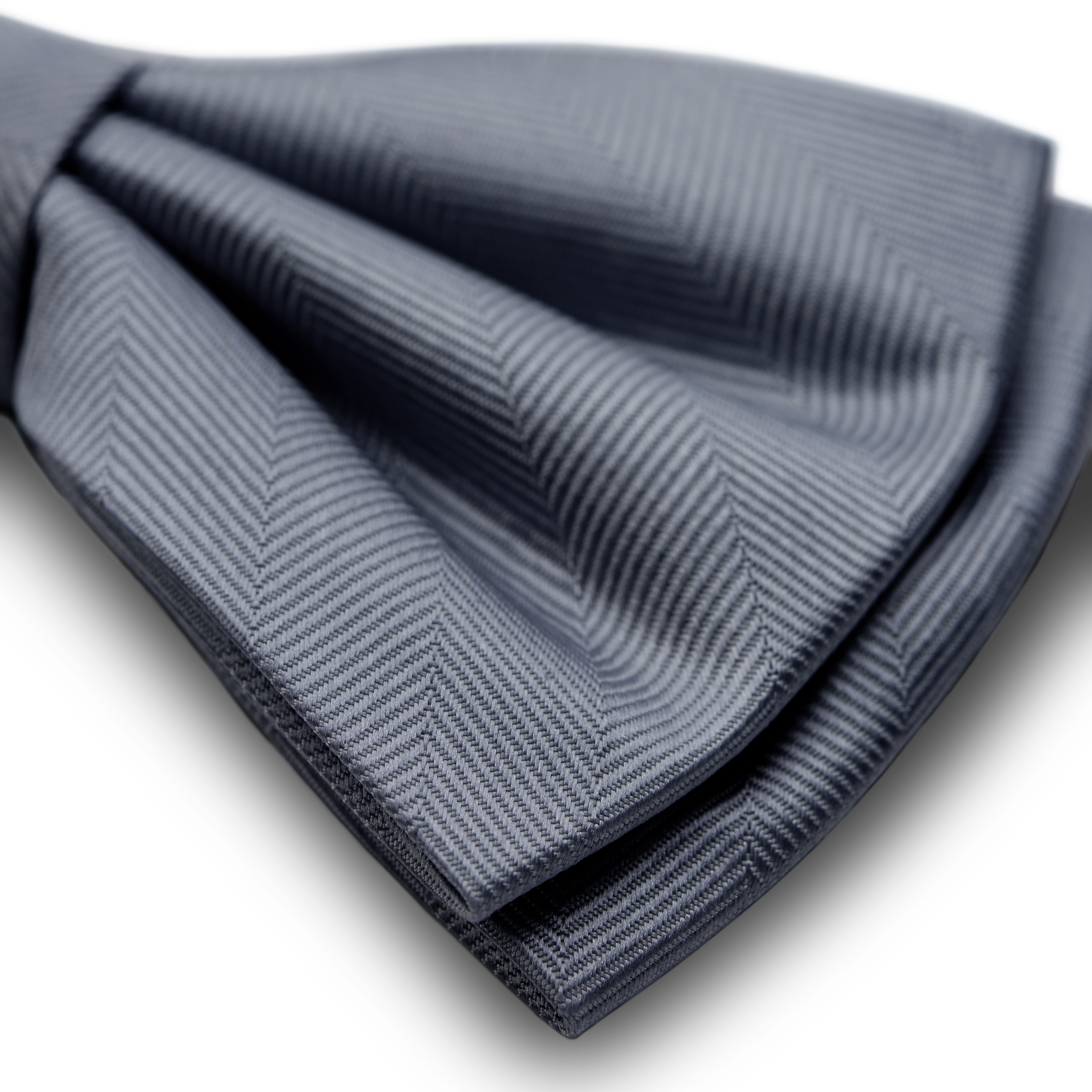 Graphite Pre-Tied Herringbone Bow Tie - 3