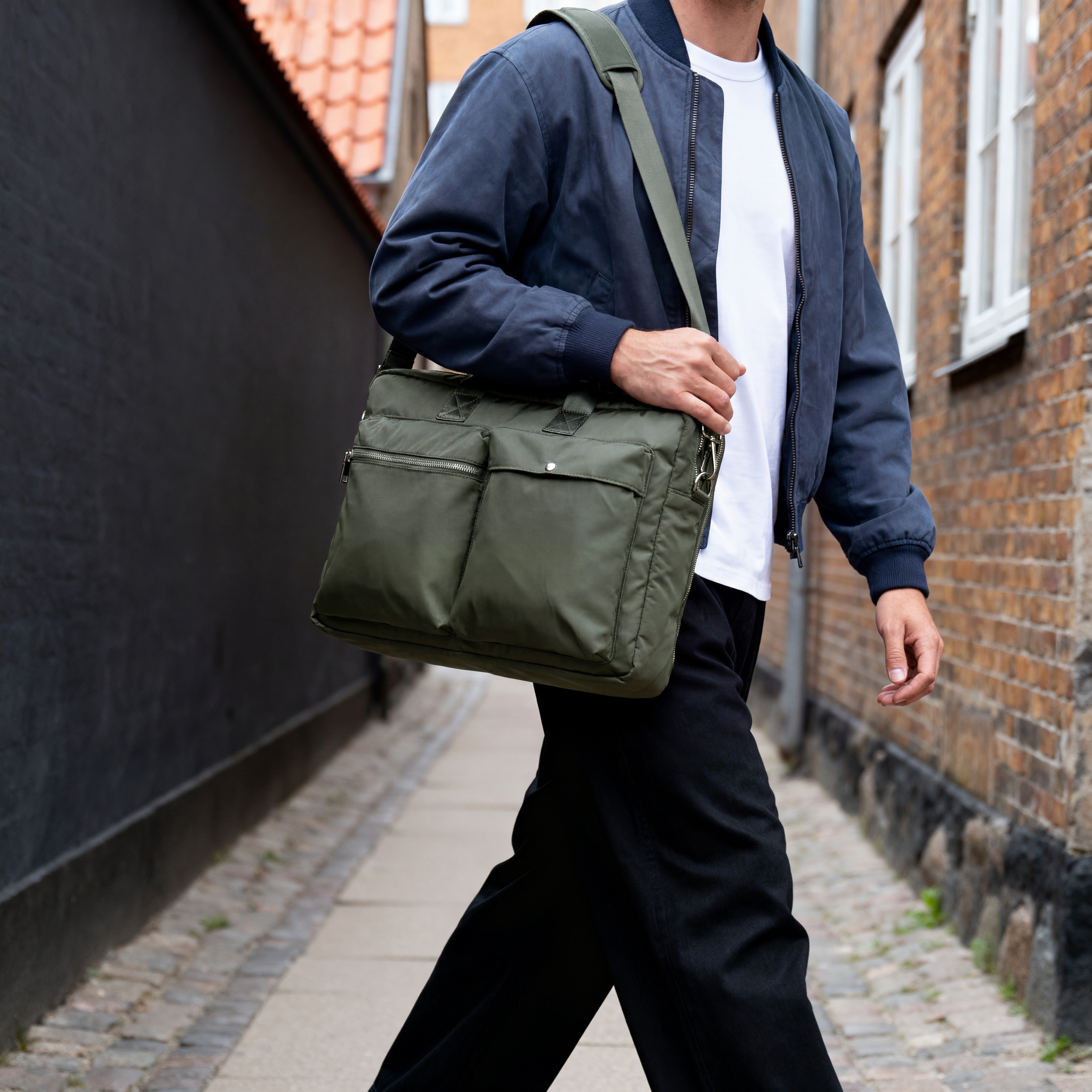 FAZE | Bolso messenger acolchado verde - 3
