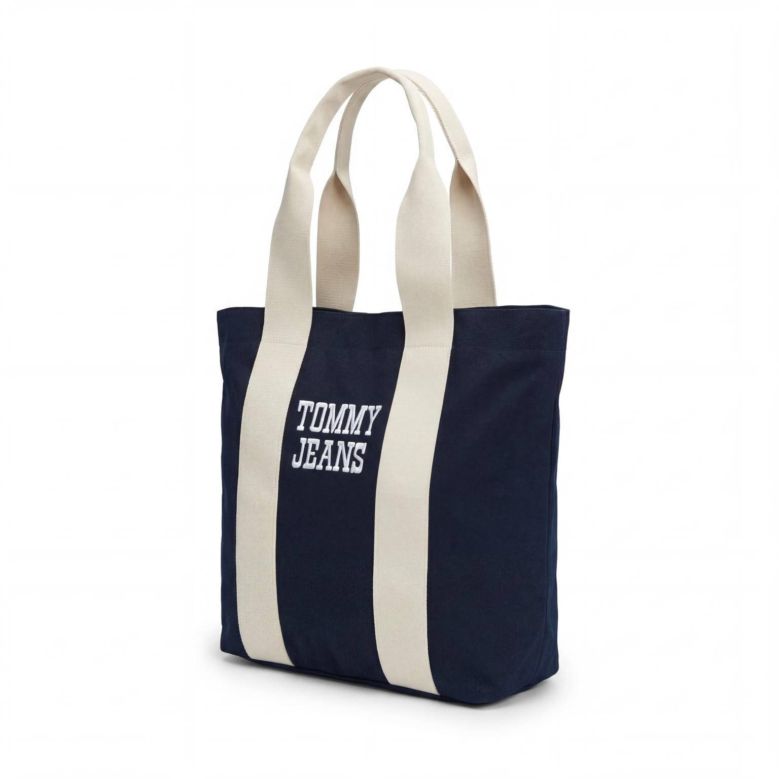 Tommy Jeans | Tmavě modrá a bílá tote taška Tommy Jeans | Tmavě modrá a bílá tote taška