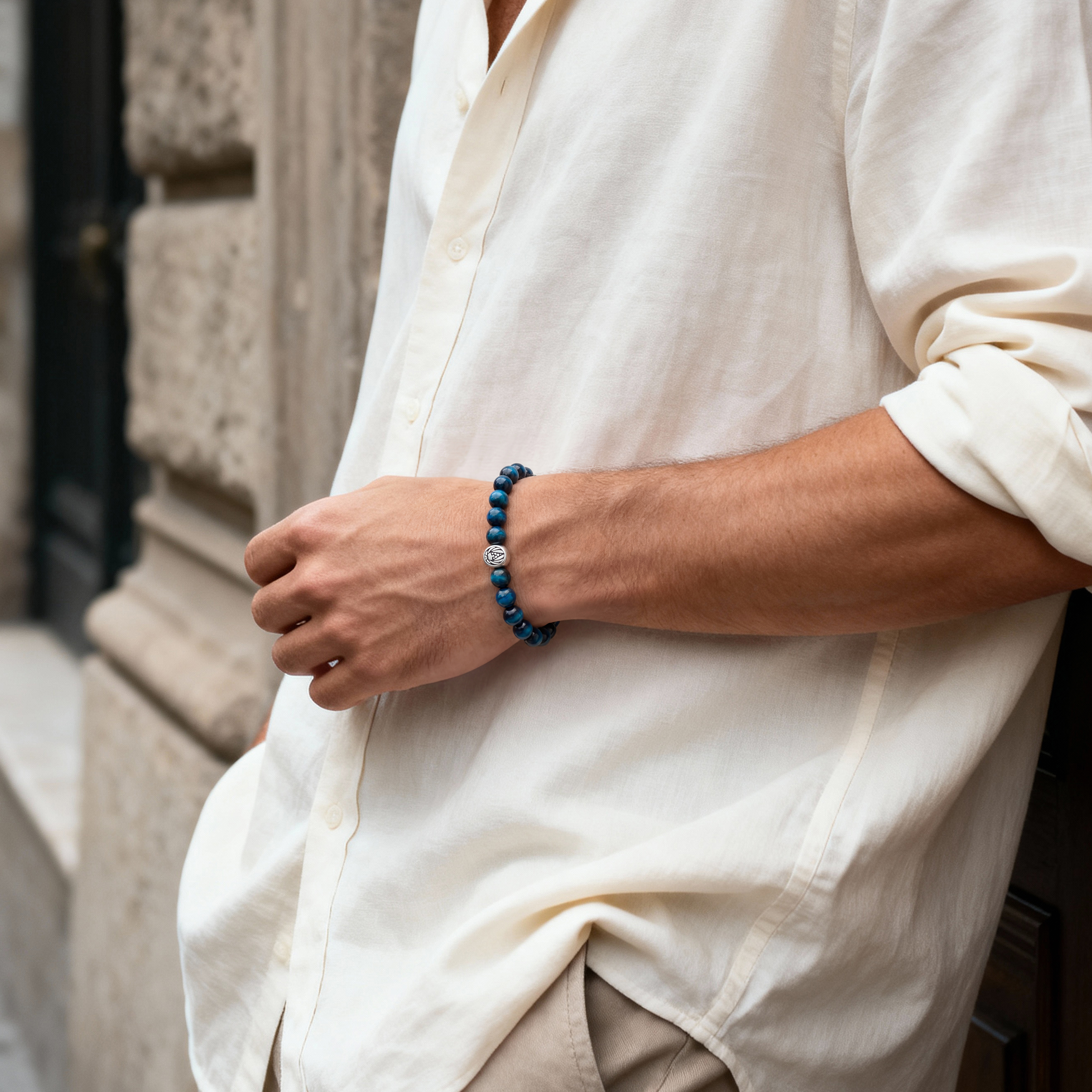  Bracelet Œil de Tigre Turquoise - 2