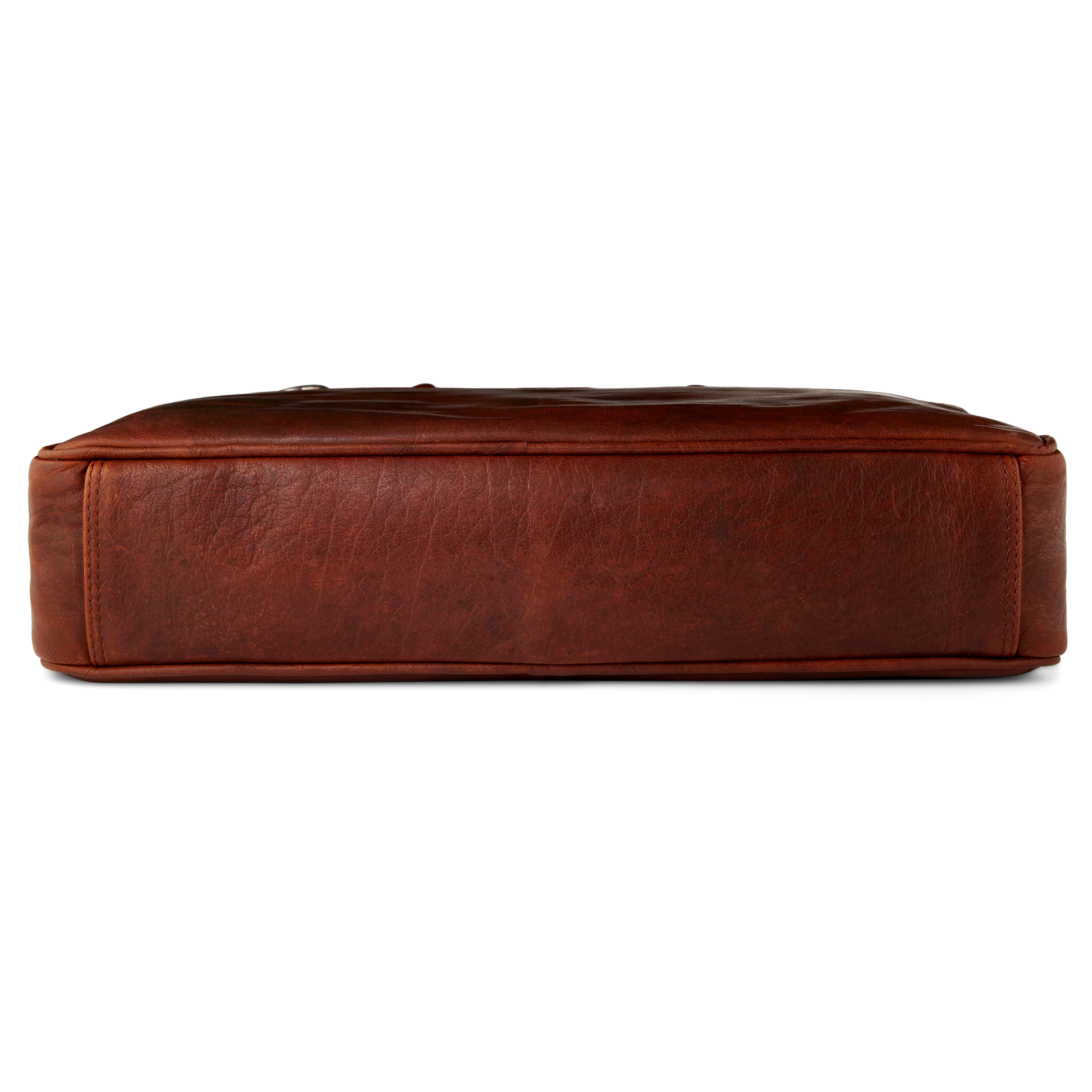 Borsa Montreal Executive in pelle marrone chiaro con doppia zip - 8