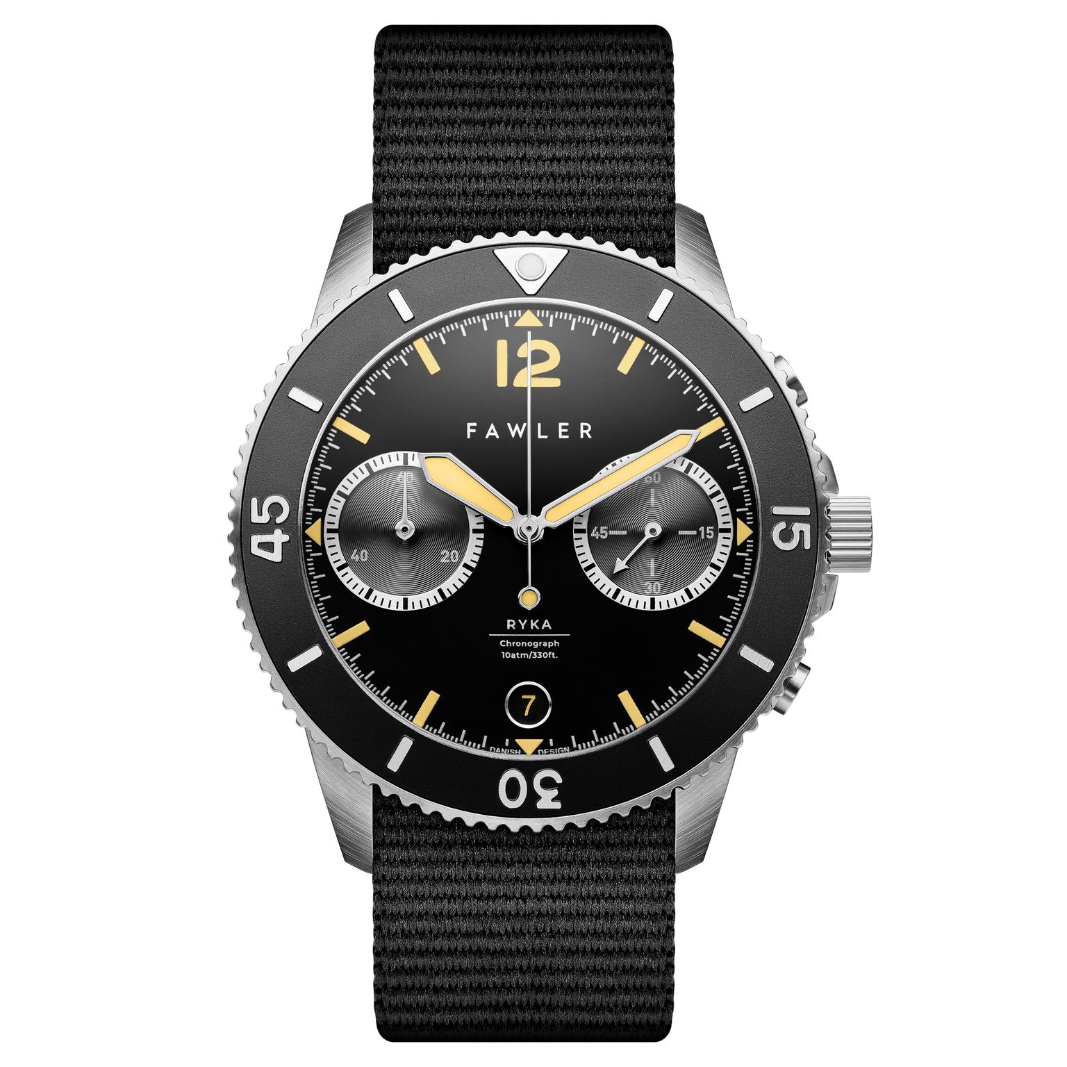 Ryka | Schwarz-gelbe Militär-Taucheruhr Ryka | Schwarz-gelbe Militär-Taucheruhr