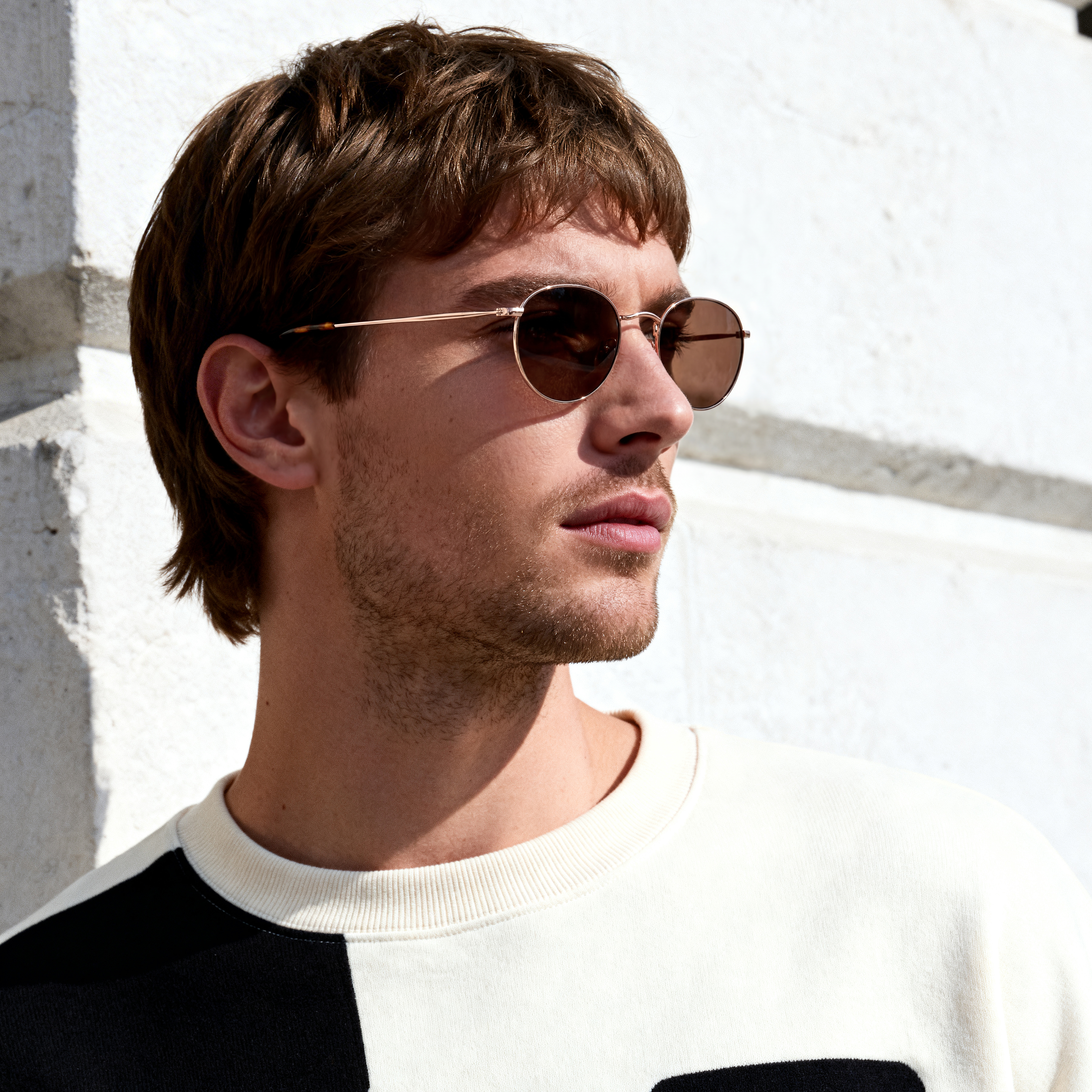 Lennon Ronde Roségoudkleurige Zonnebril - 3