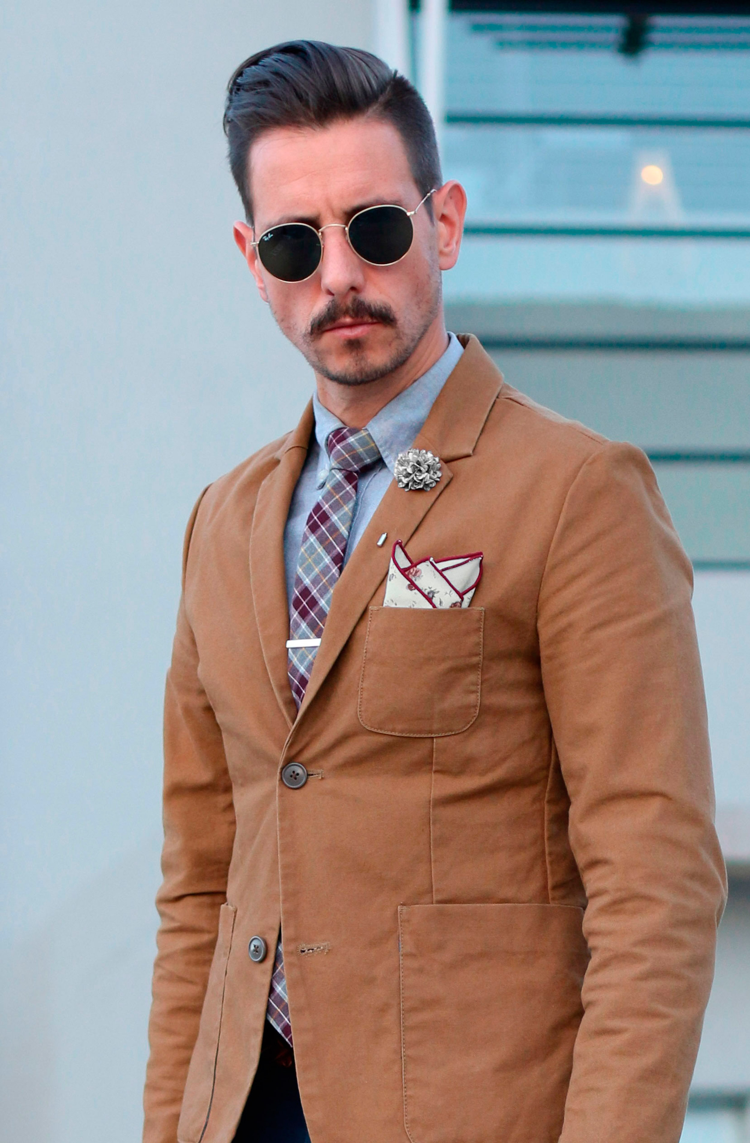 Mouchoir de poche à roses - 3