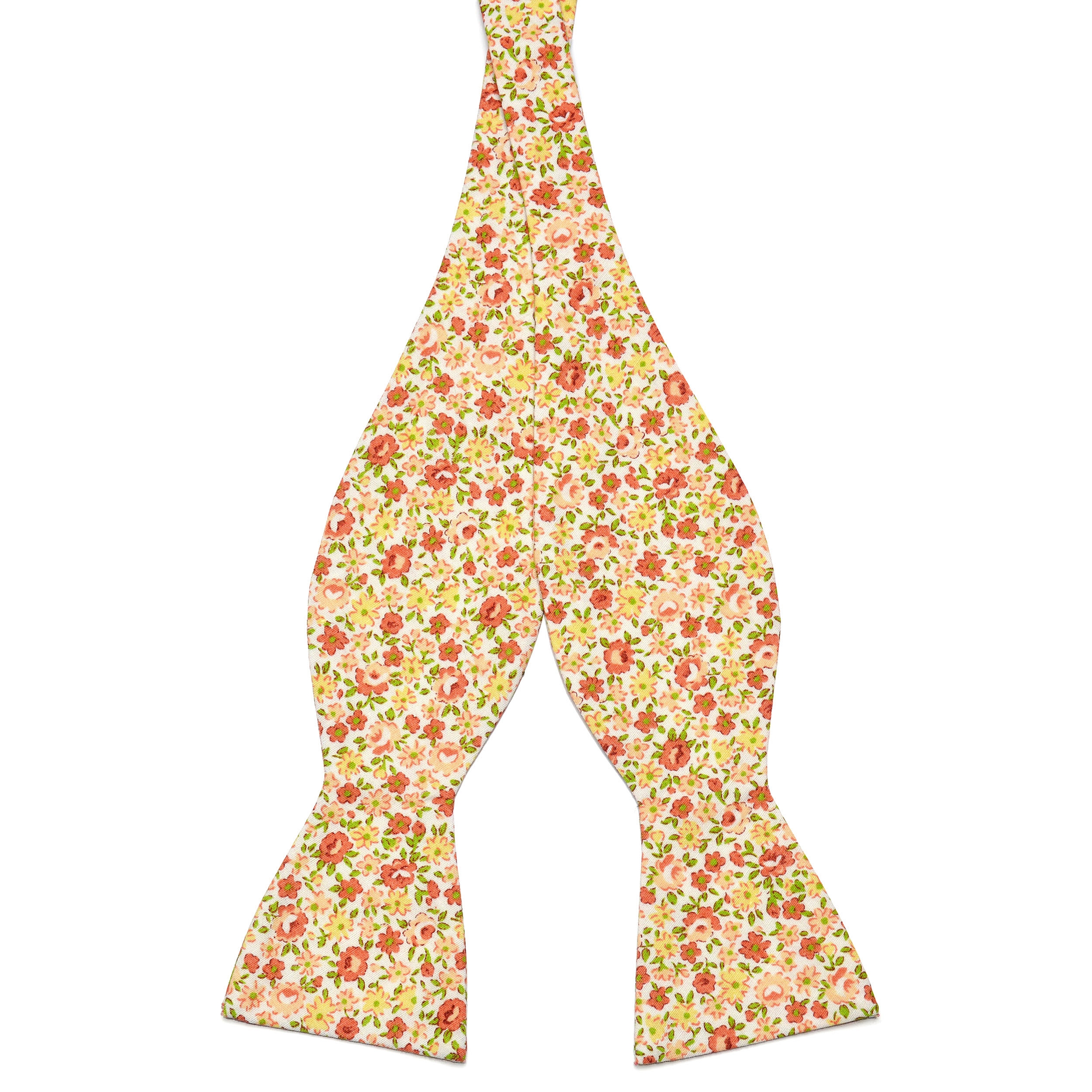 Orange Blommig Oknuten Bomullsfluga - 1