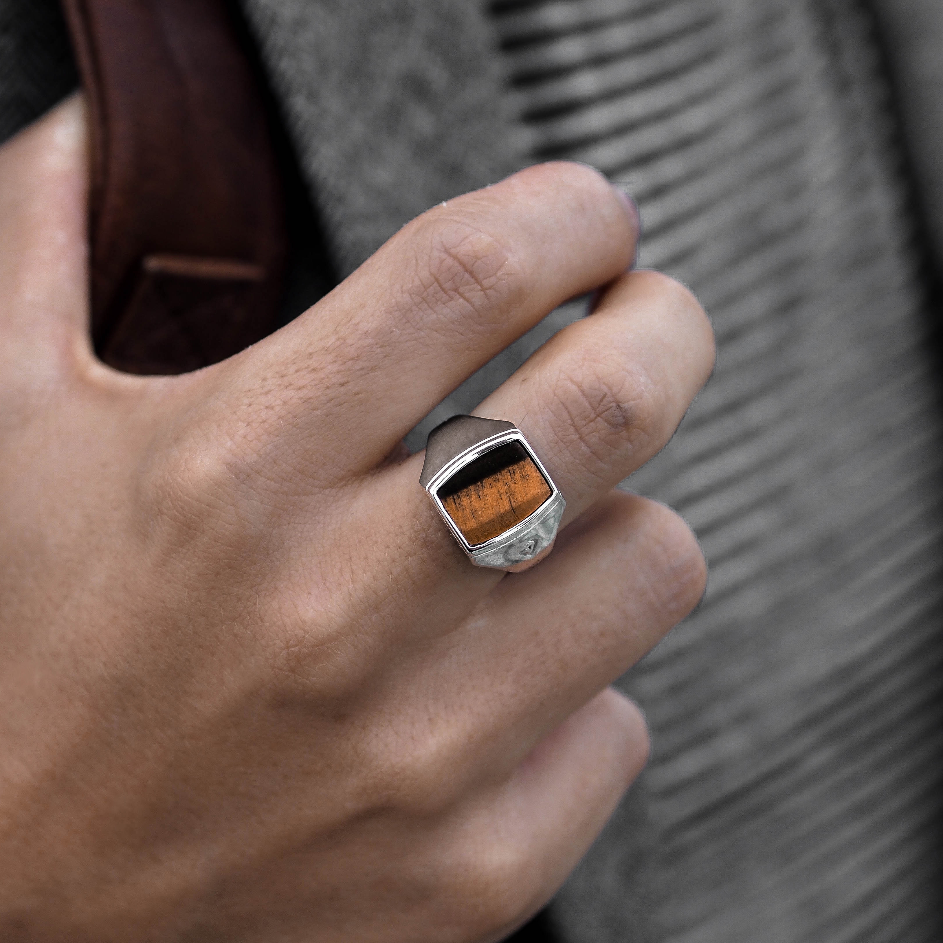 Tiger's Eye 925s Silver Classic Ring - 4
