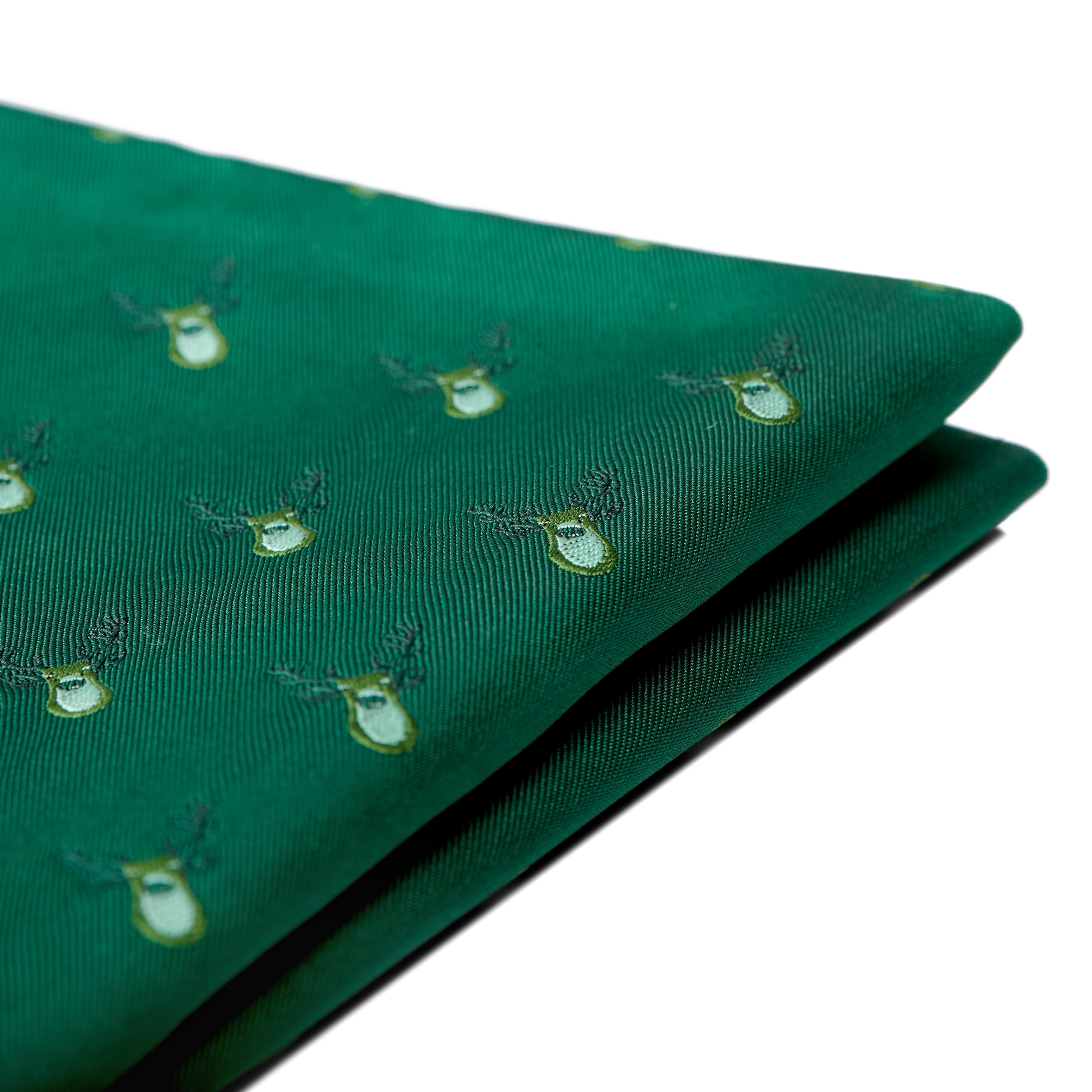 Green Christmas Reindeer Pocket Square - 3